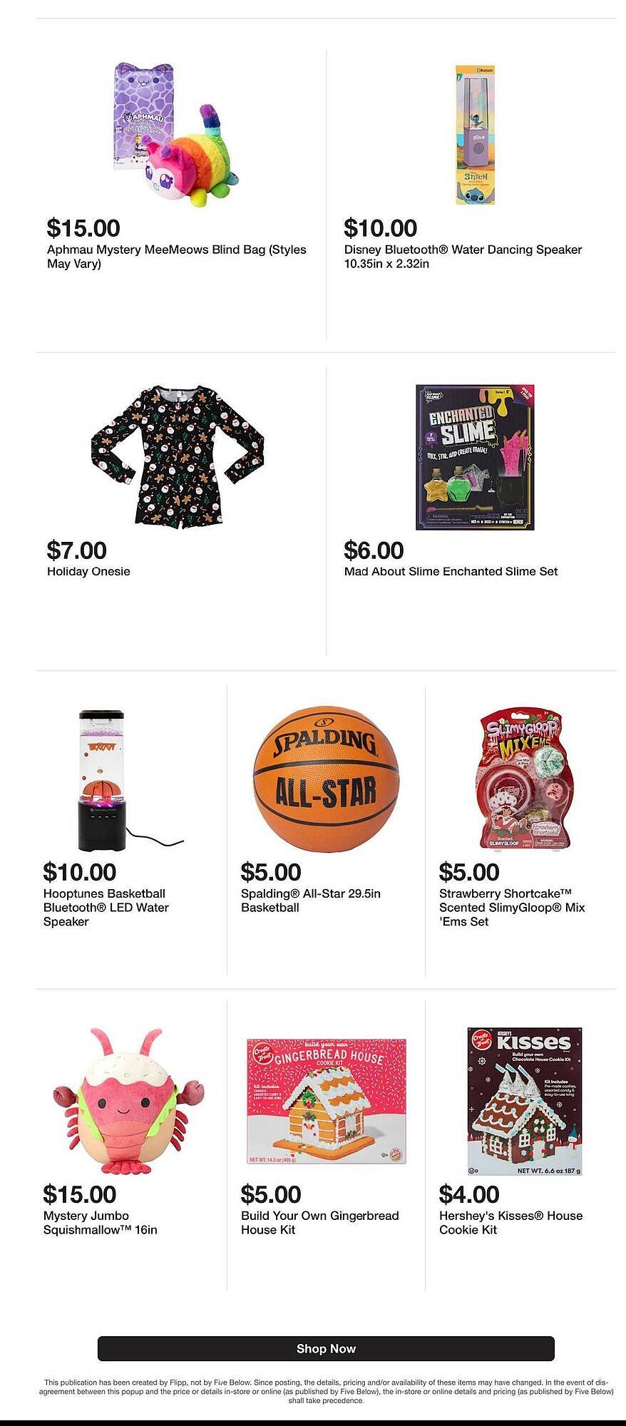 Five Below weekly ad