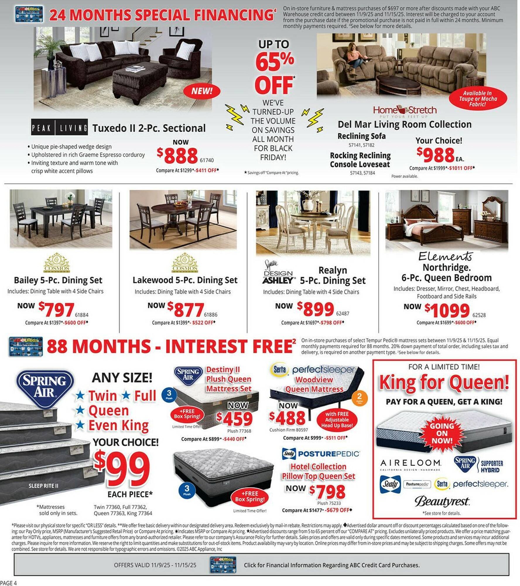 ABC Warehouse weekly ad (2025-11-09 - 2025-11-15) | 4