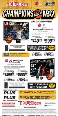 ABC Warehouse weekly ad