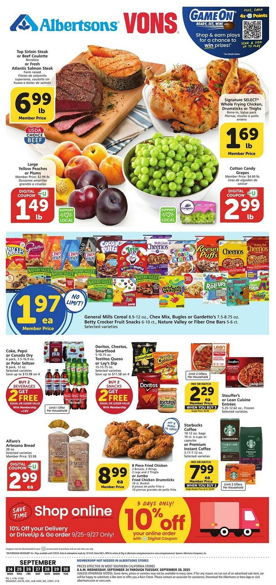 Vons weekly ad (2025-09-24 - 2025-09-30) | 1