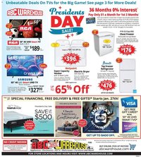 ABC Warehouse weekly ad