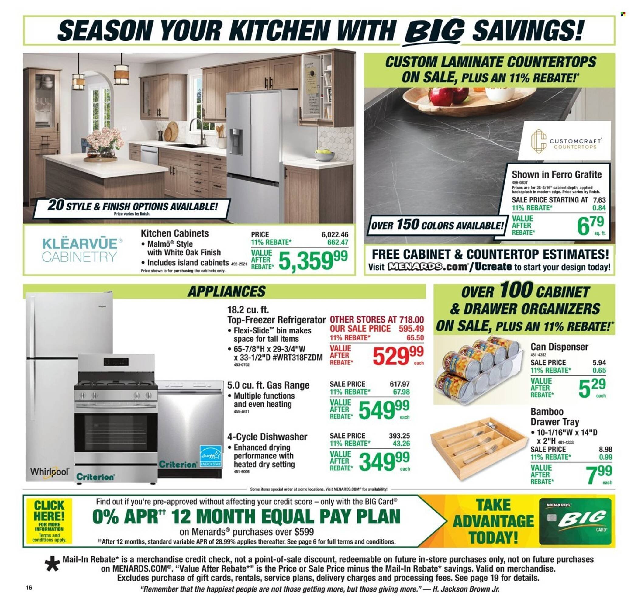 Menards weekly ad
