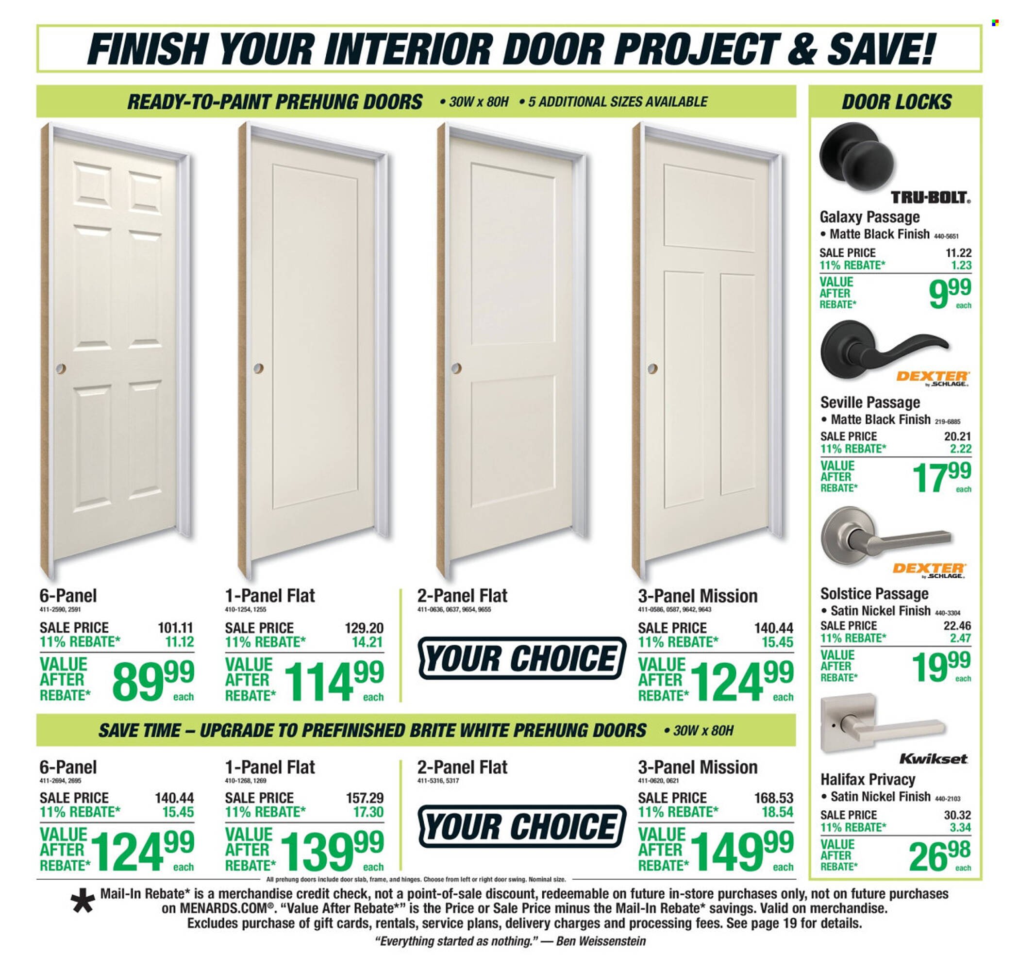 Menards weekly ad