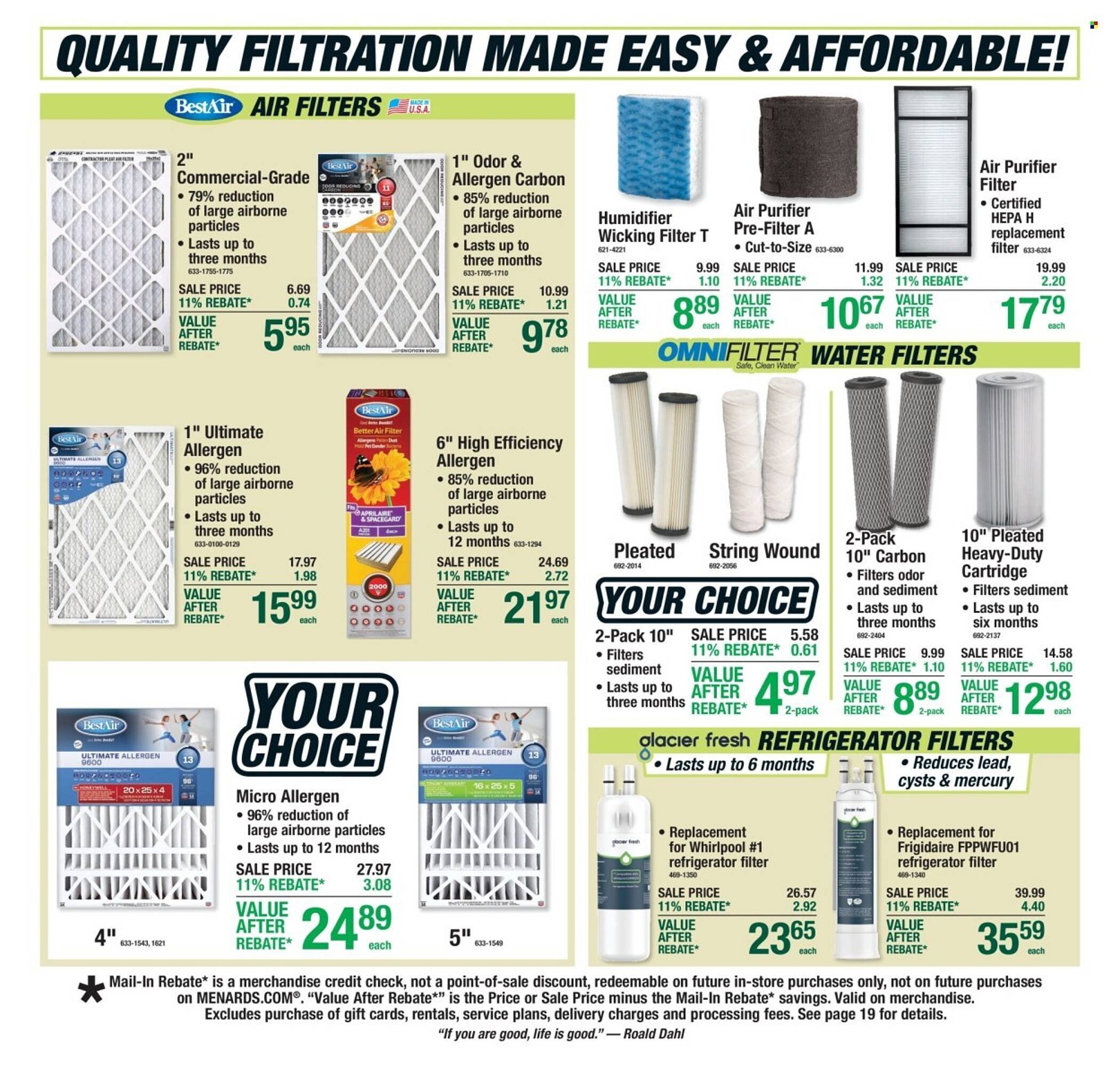 Menards weekly ad