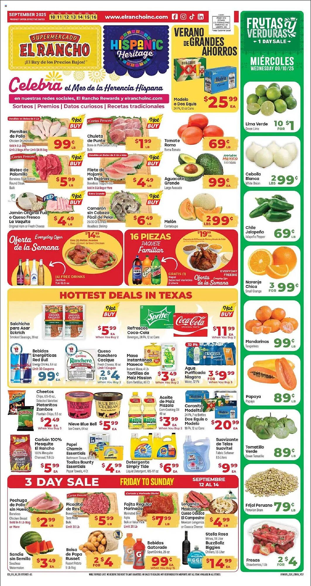 Supermercado El Rancho weekly ad (2025-09-10 - 2025-09-16) | 1
