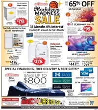 ABC Warehouse weekly ad