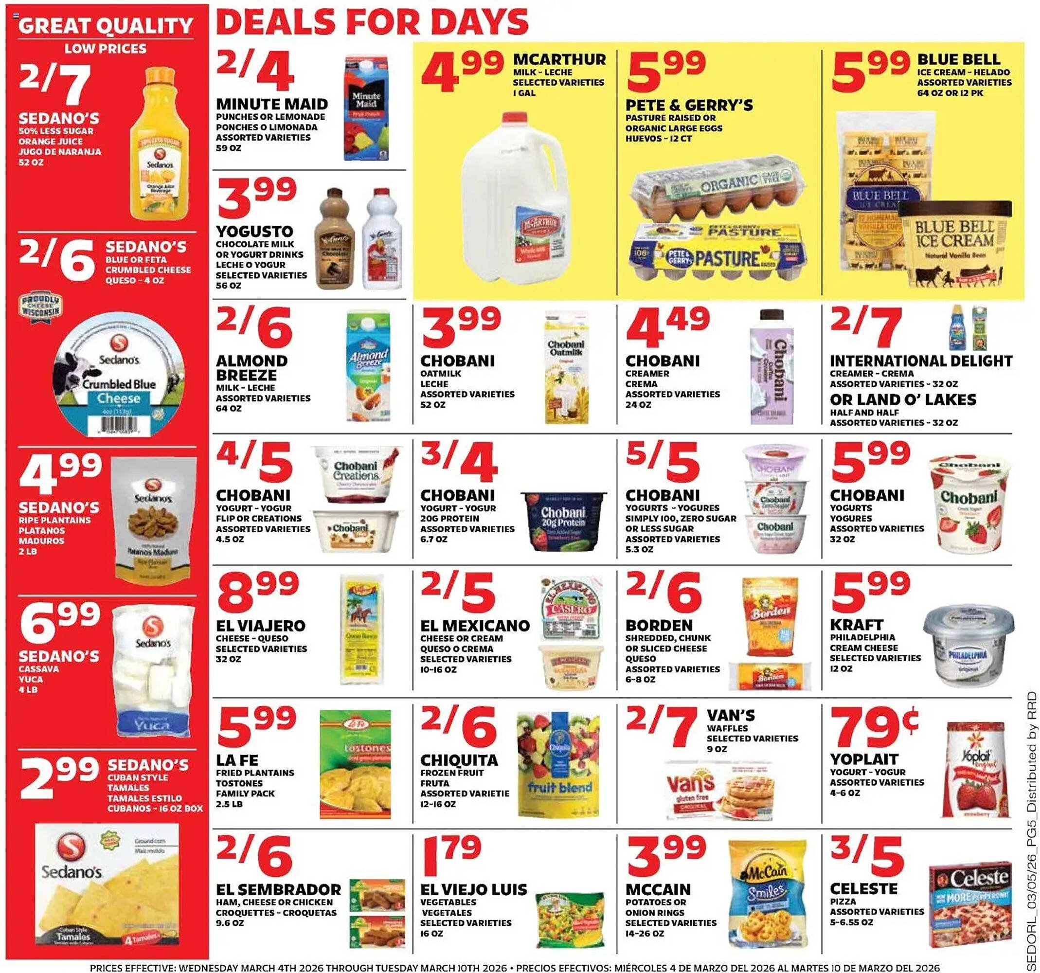 Sedano's weekly ad