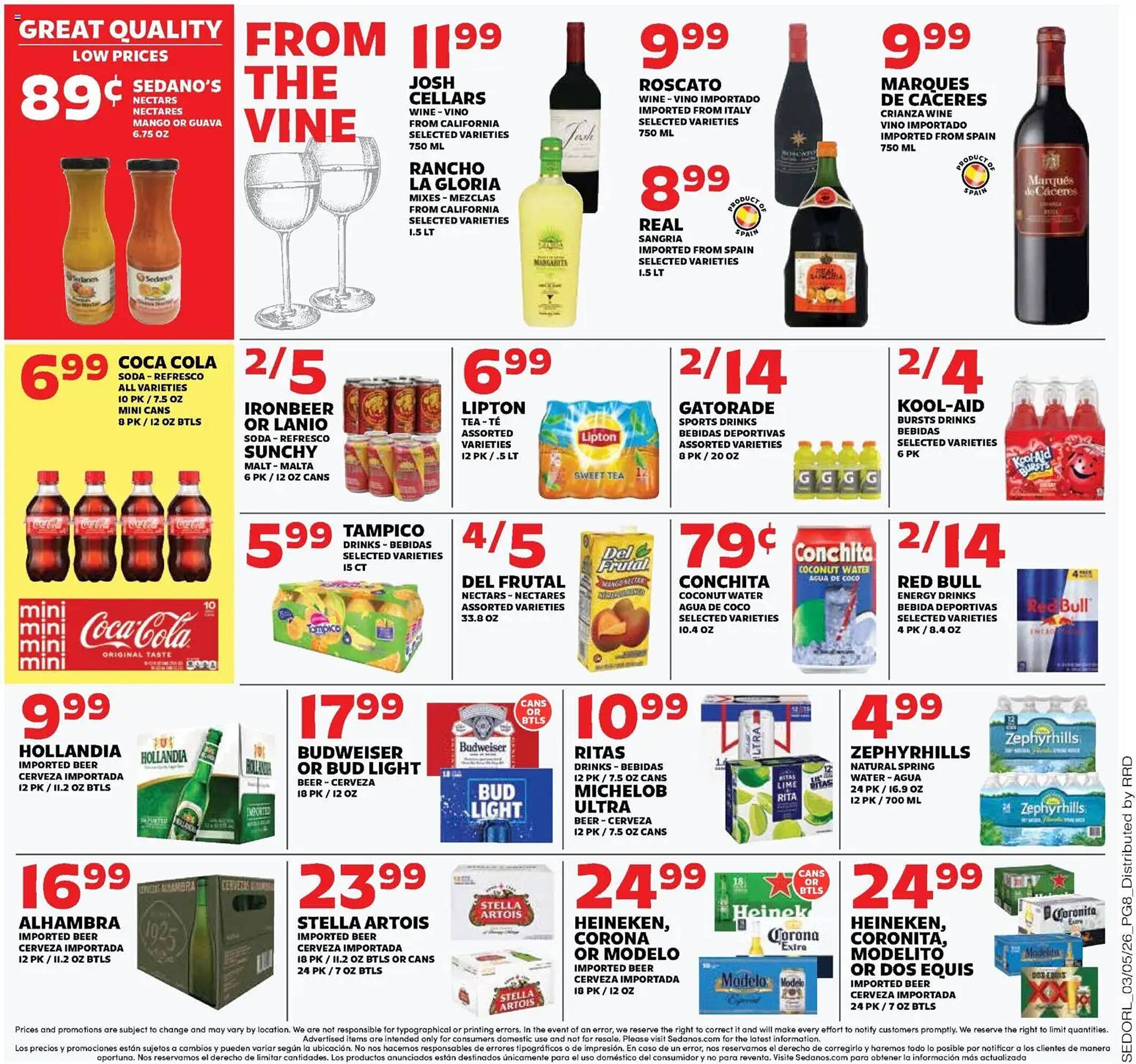 Sedano's weekly ad