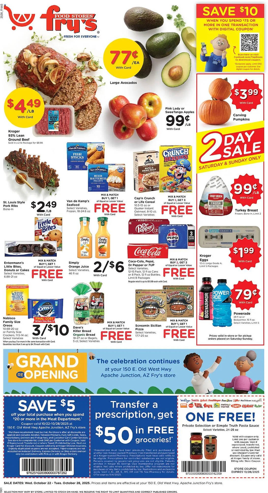 Fry&#039;s weekly ad (2025-10-22 - 2025-10-28) | 1