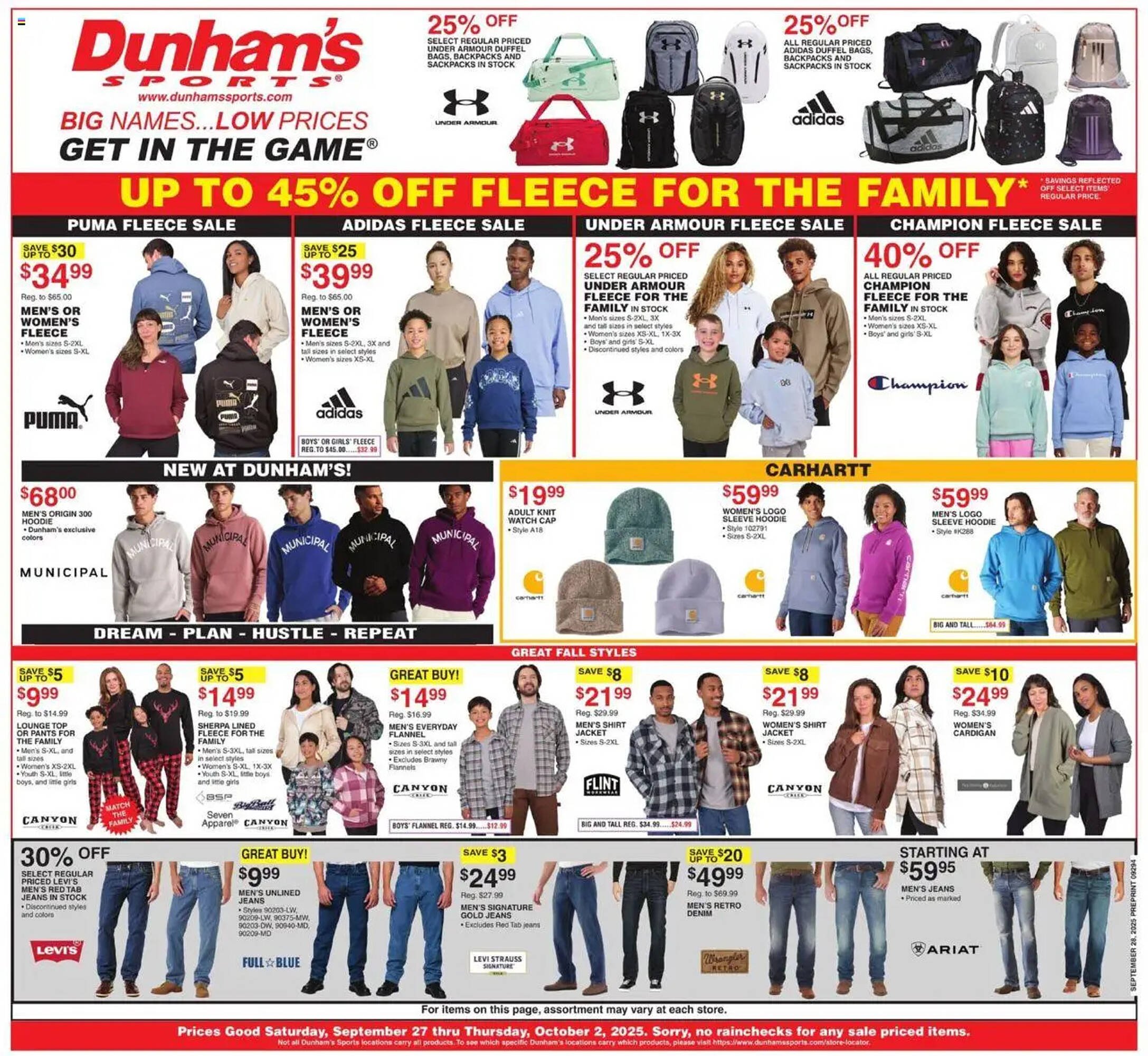 Dunham&#039;s Sports weekly ad (2025-09-27 - 2025-10-02) | 1