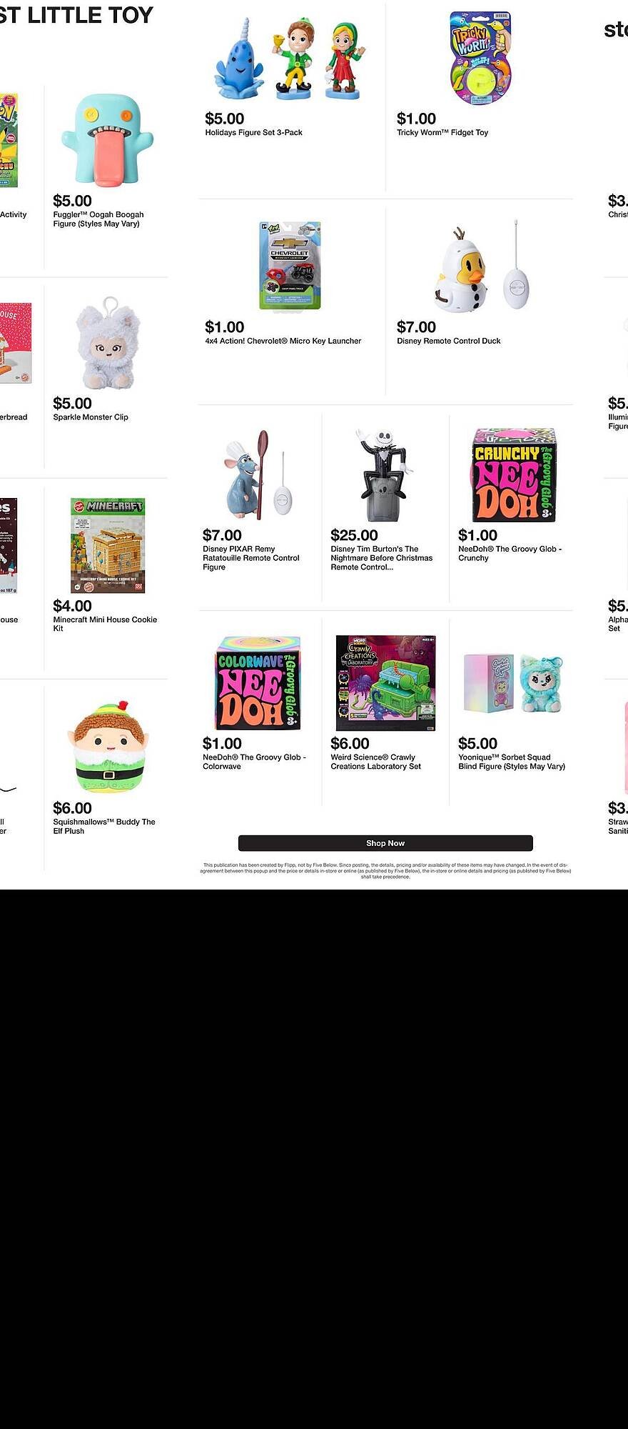 Five Below weekly ad