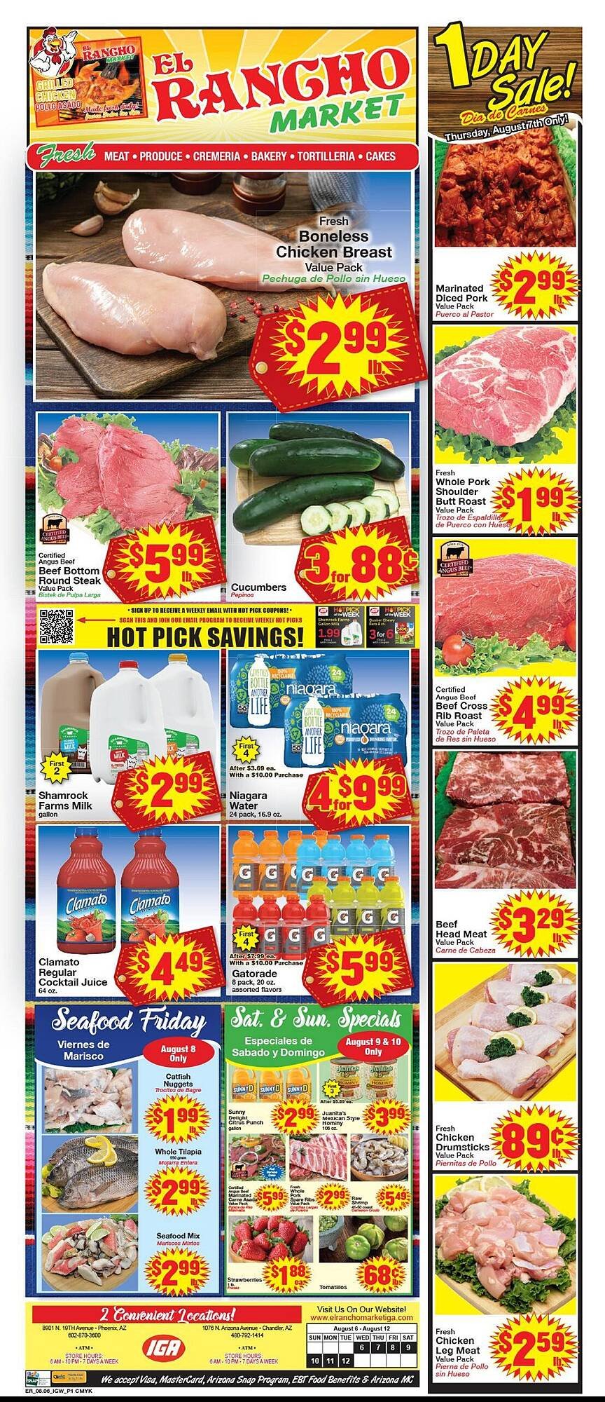 Supermercado El Rancho Weekly Ad (2025-08-06 - 2025-08-12) | 1