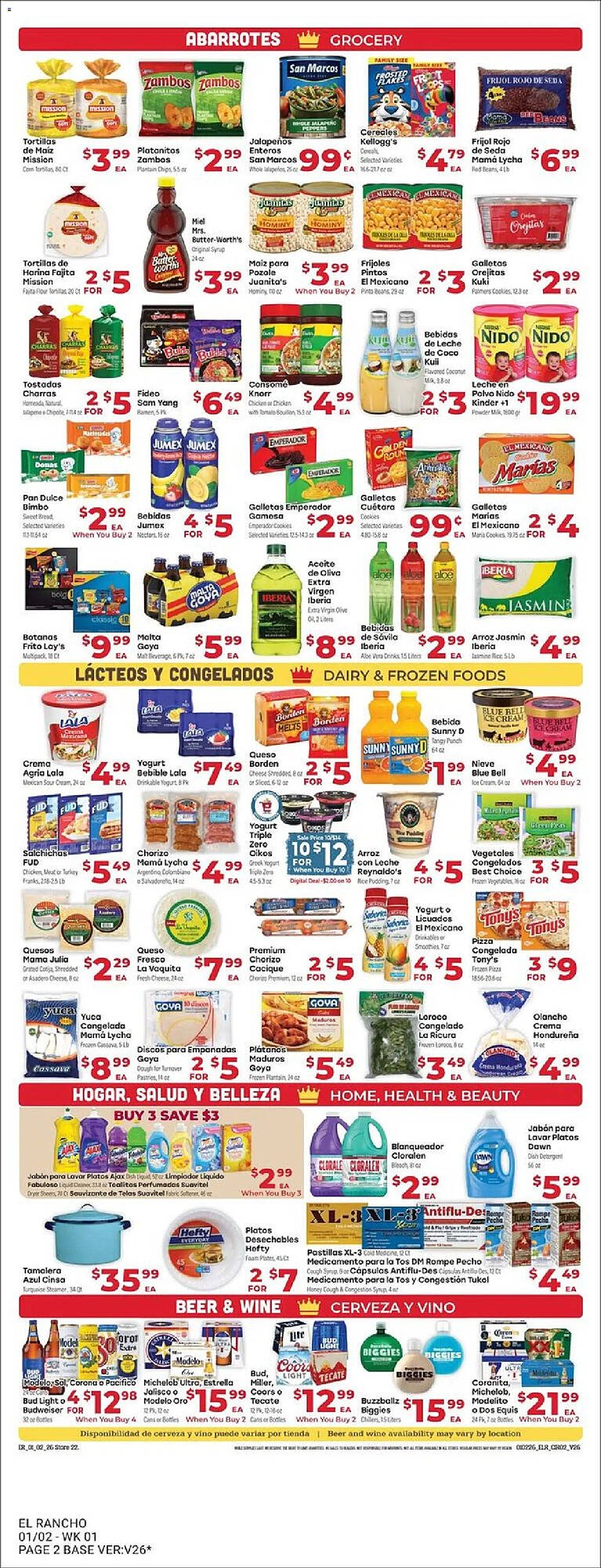 Supermercado El Rancho weekly ad