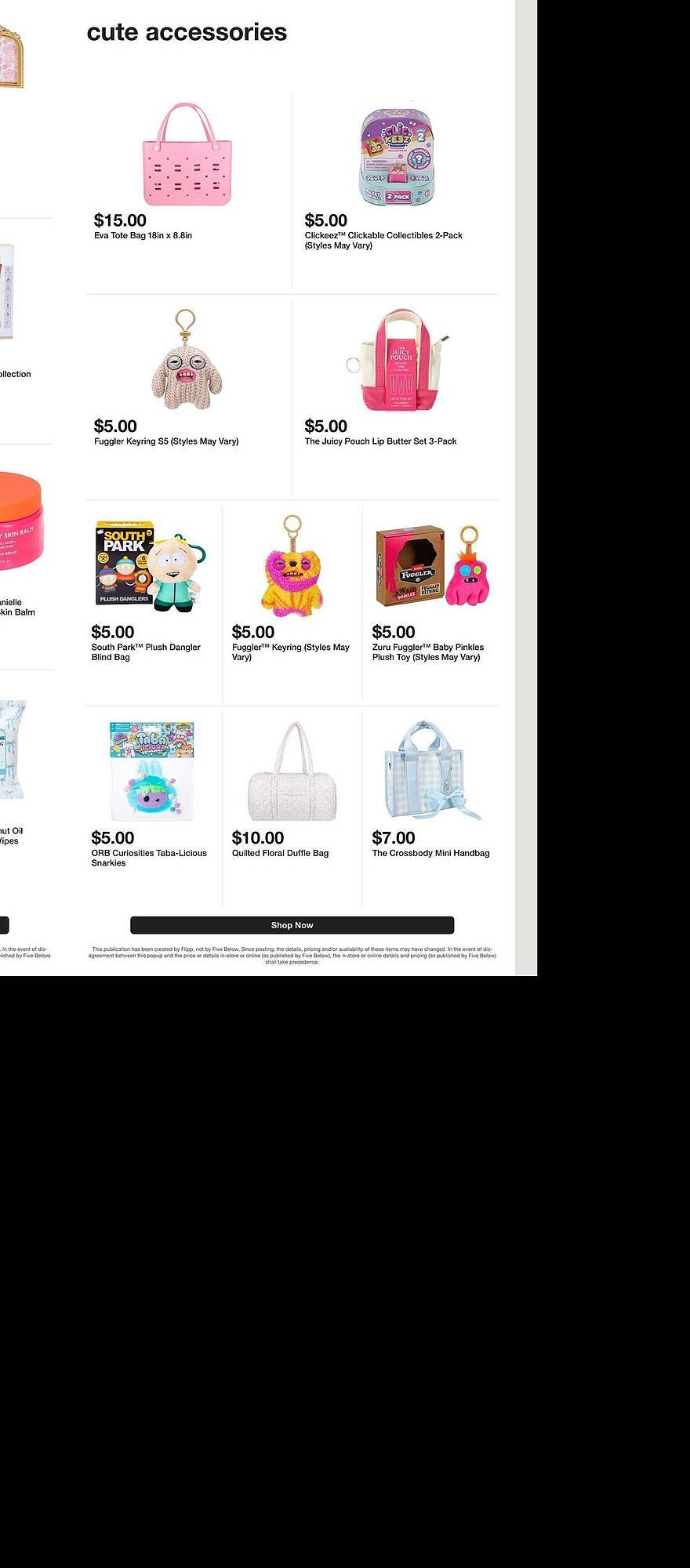 Five Below weekly ad