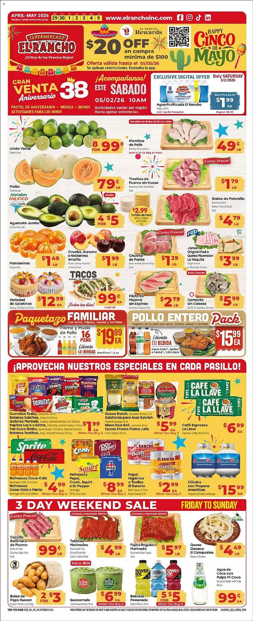 Supermercado El Rancho weekly ad