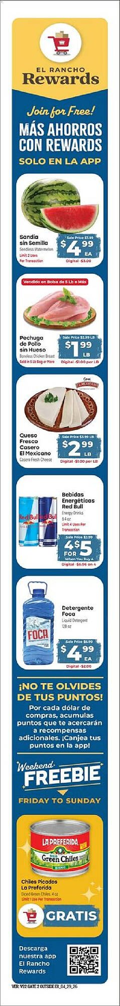 Supermercado El Rancho weekly ad