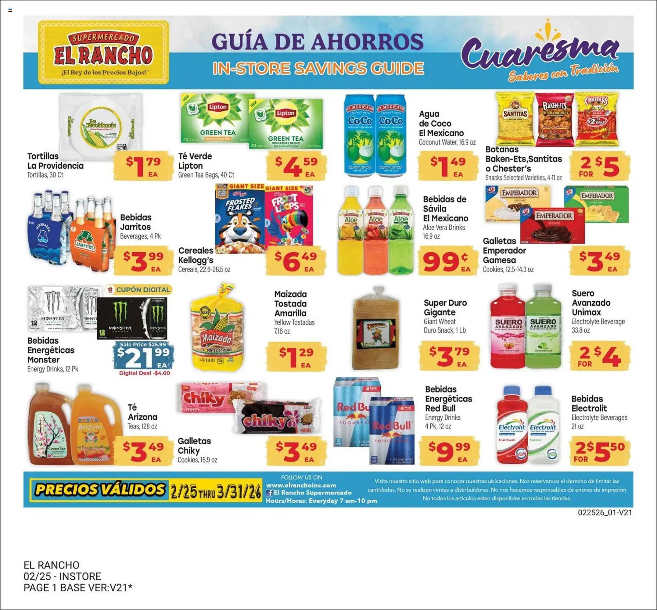 Supermercado El Rancho weekly ad