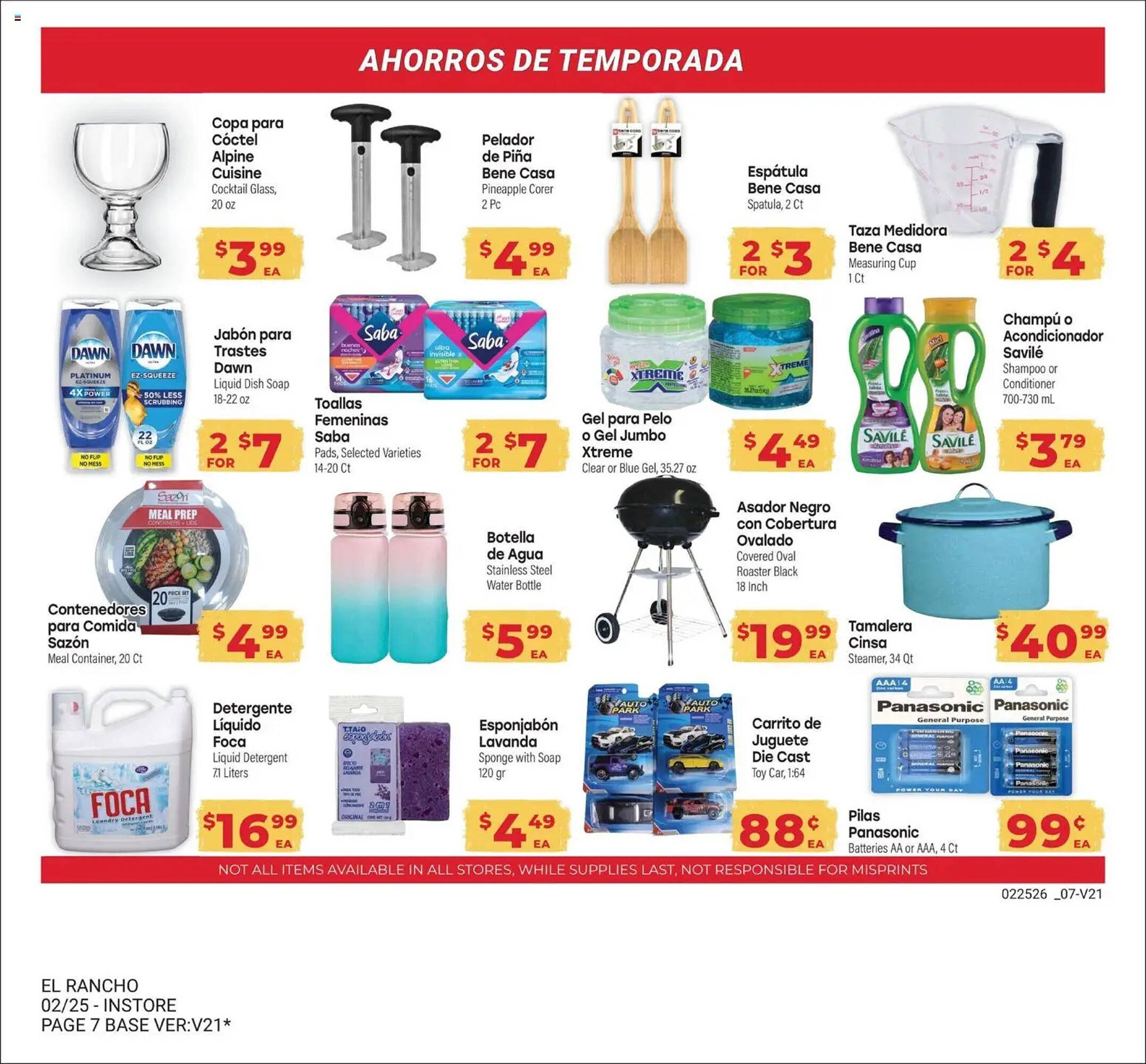 Supermercado El Rancho weekly ad