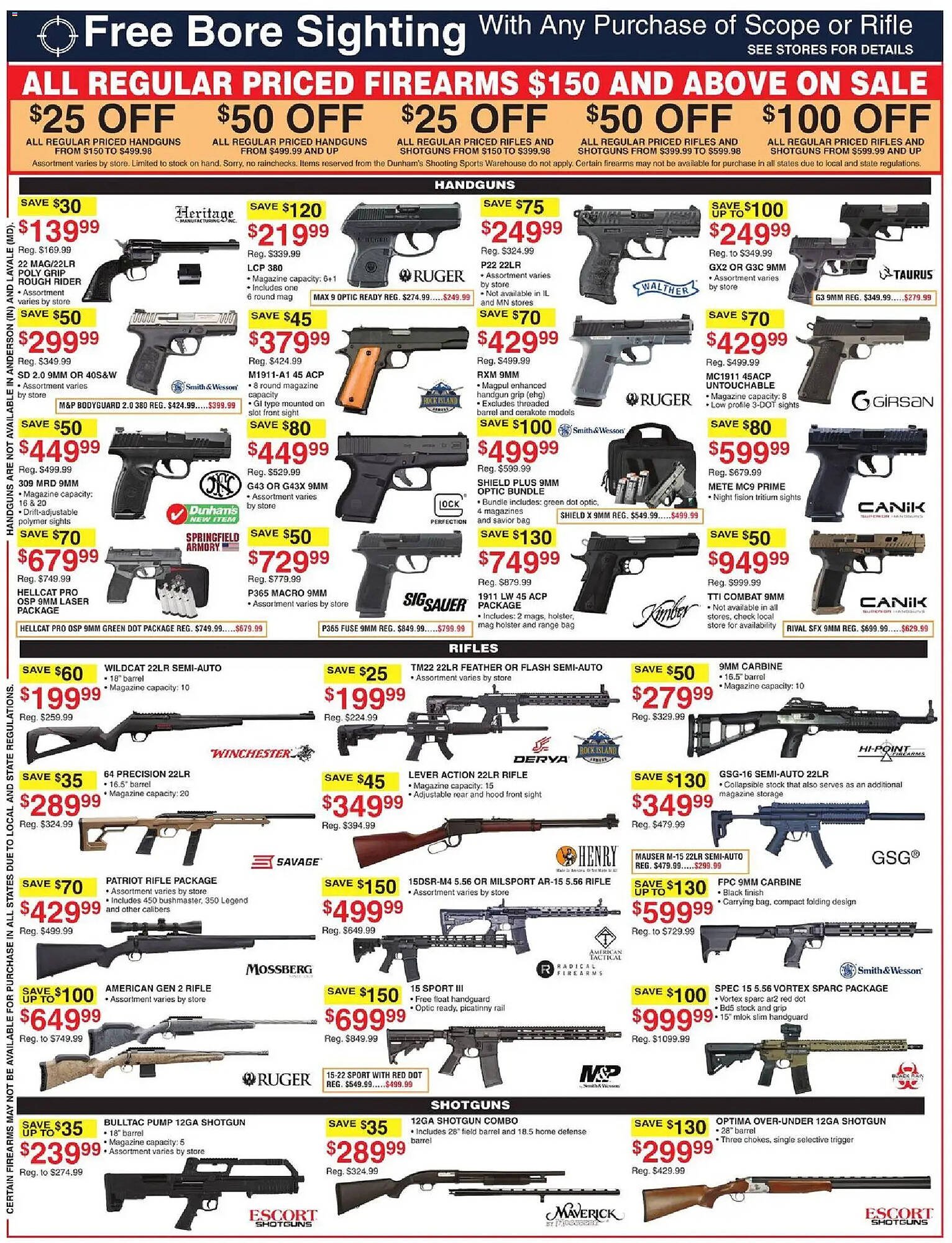 Dunham's Sports weekly ad