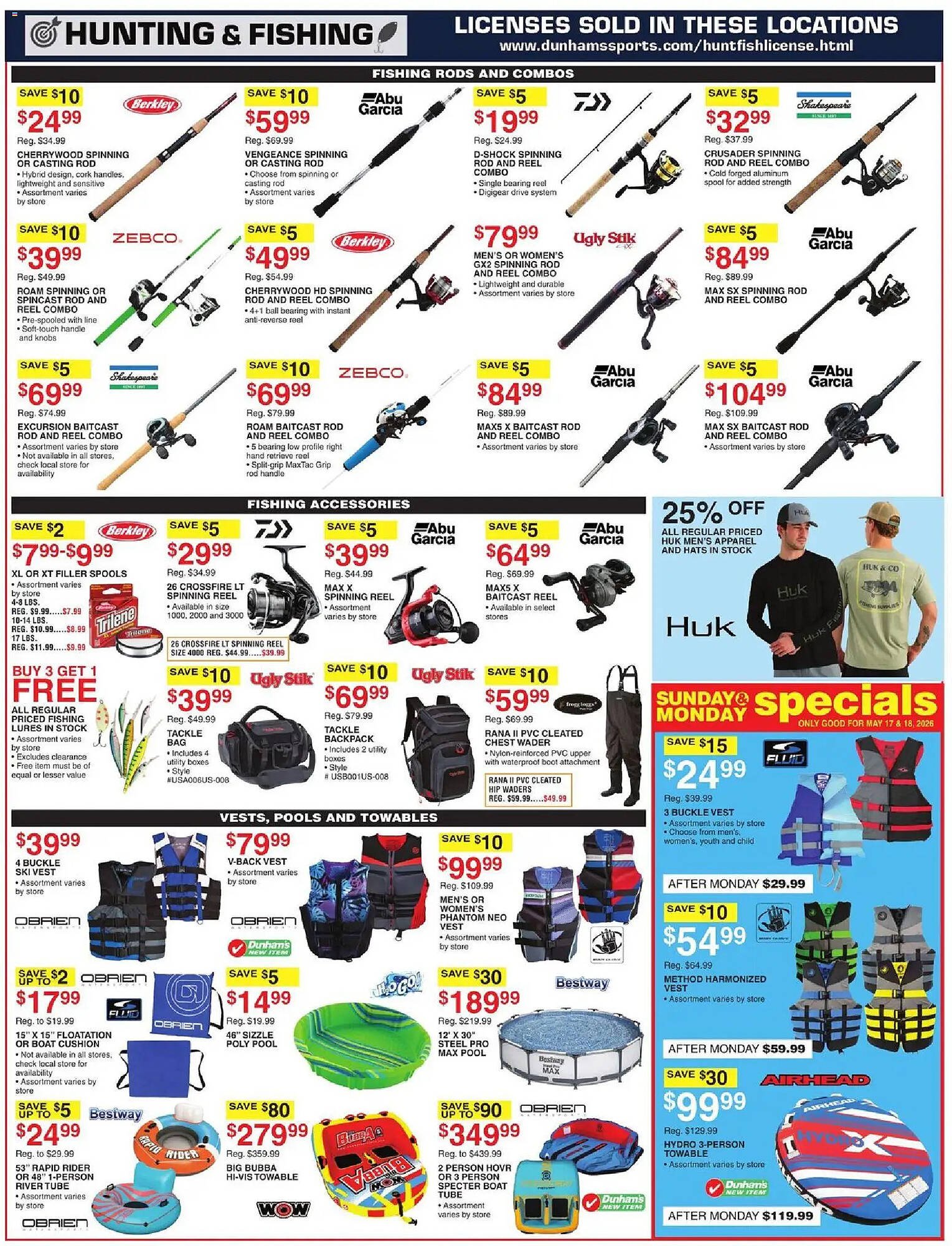 Dunham's Sports weekly ad