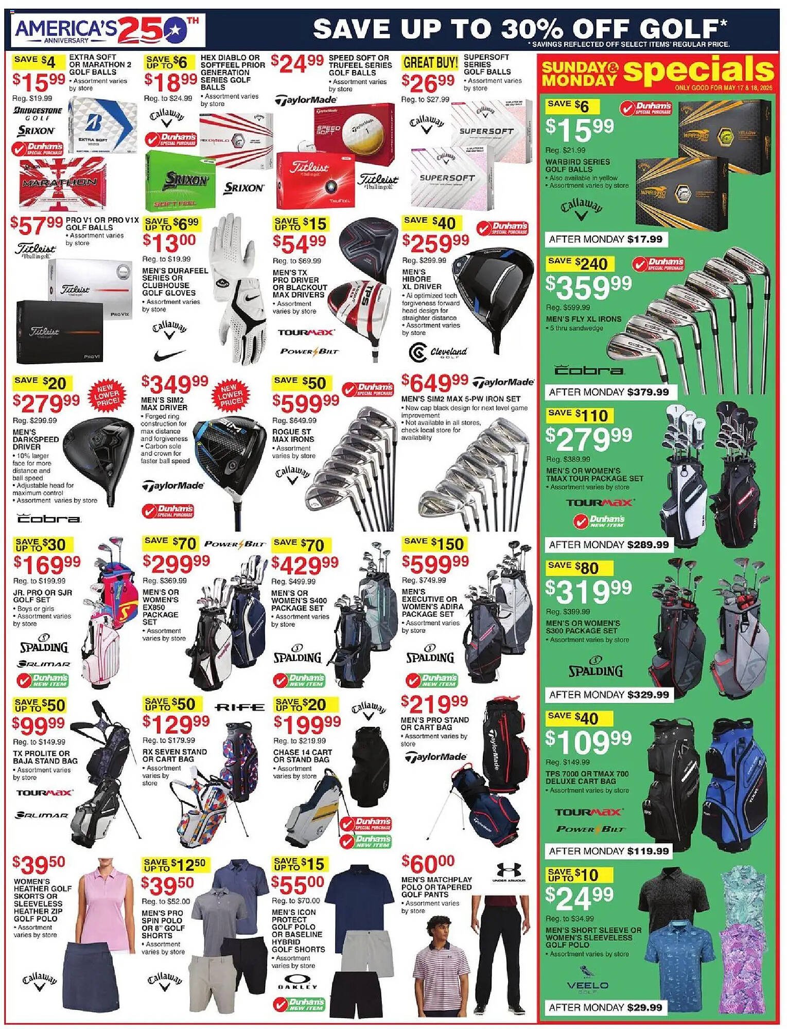 Dunham's Sports weekly ad