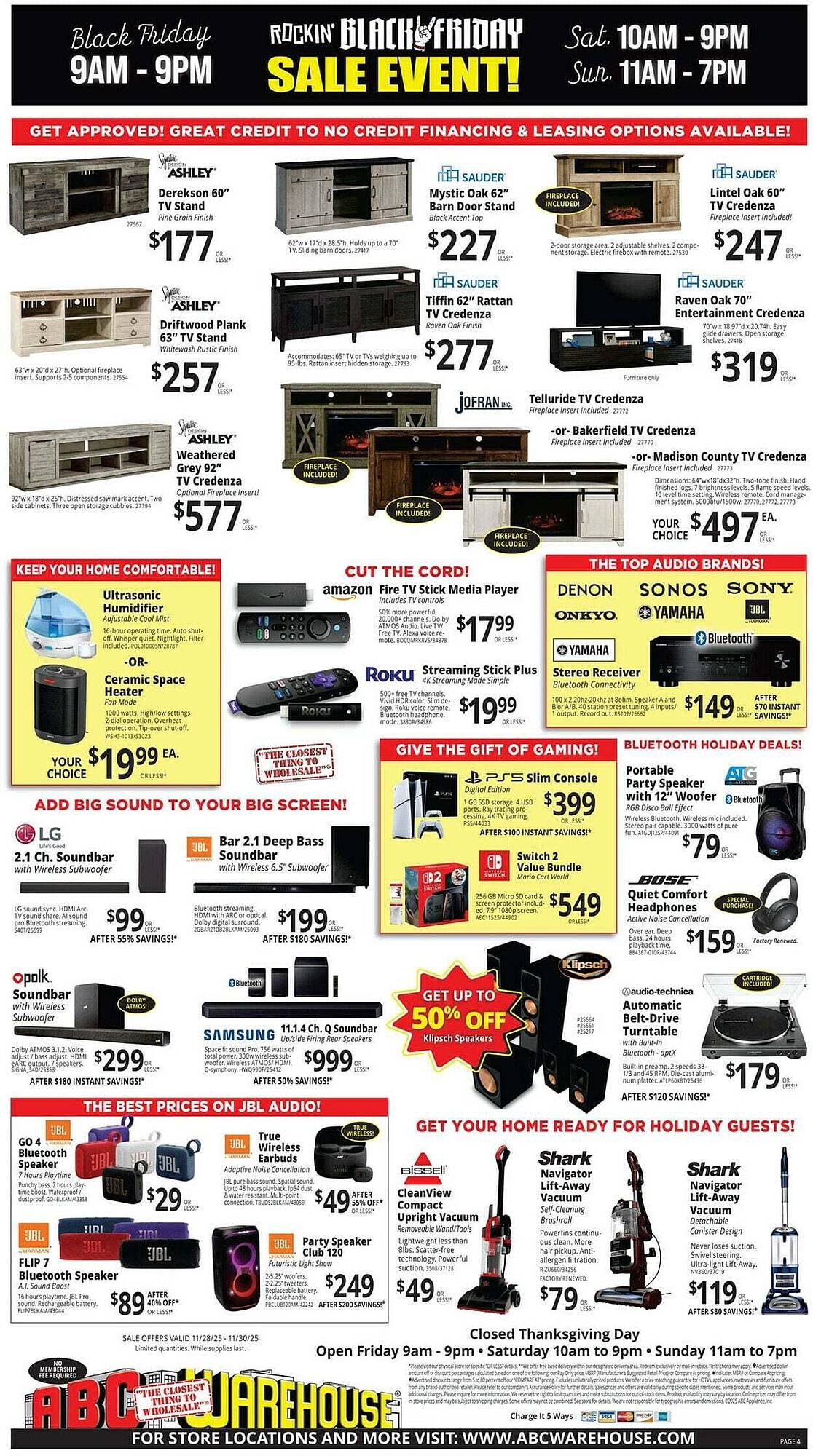 ABC Warehouse weekly ad (2025-11-23 - 2025-11-29)