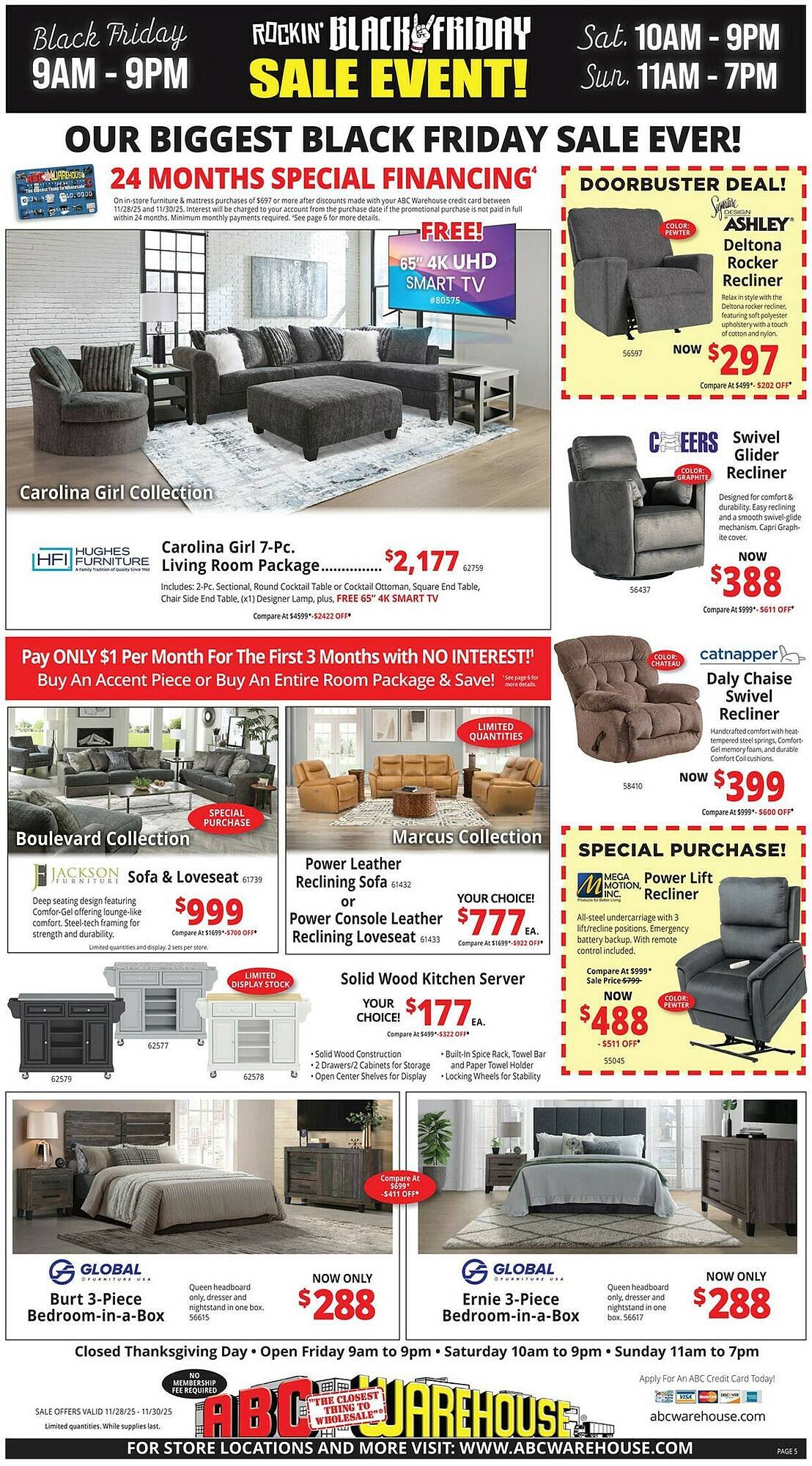ABC Warehouse weekly ad (2025-11-23 - 2025-11-29)