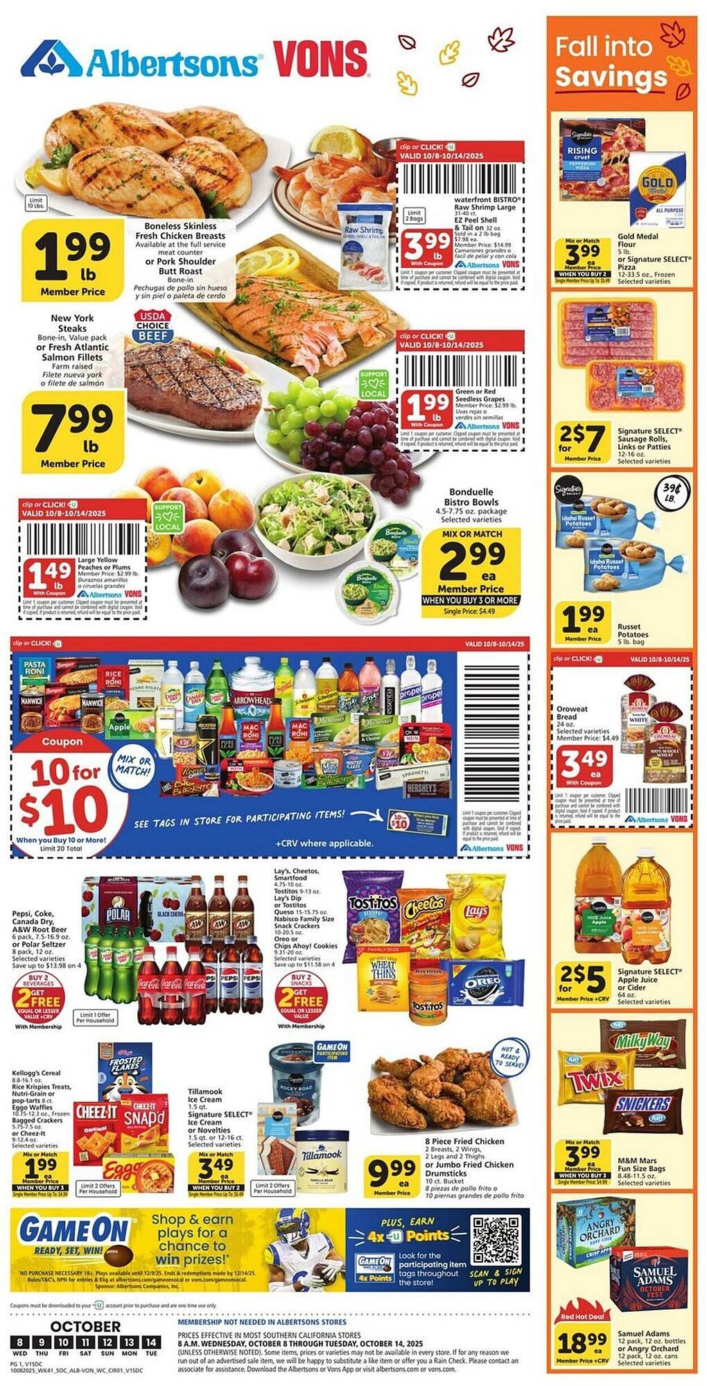 Vons weekly ad (2025-10-08 - 2025-10-14) | 1