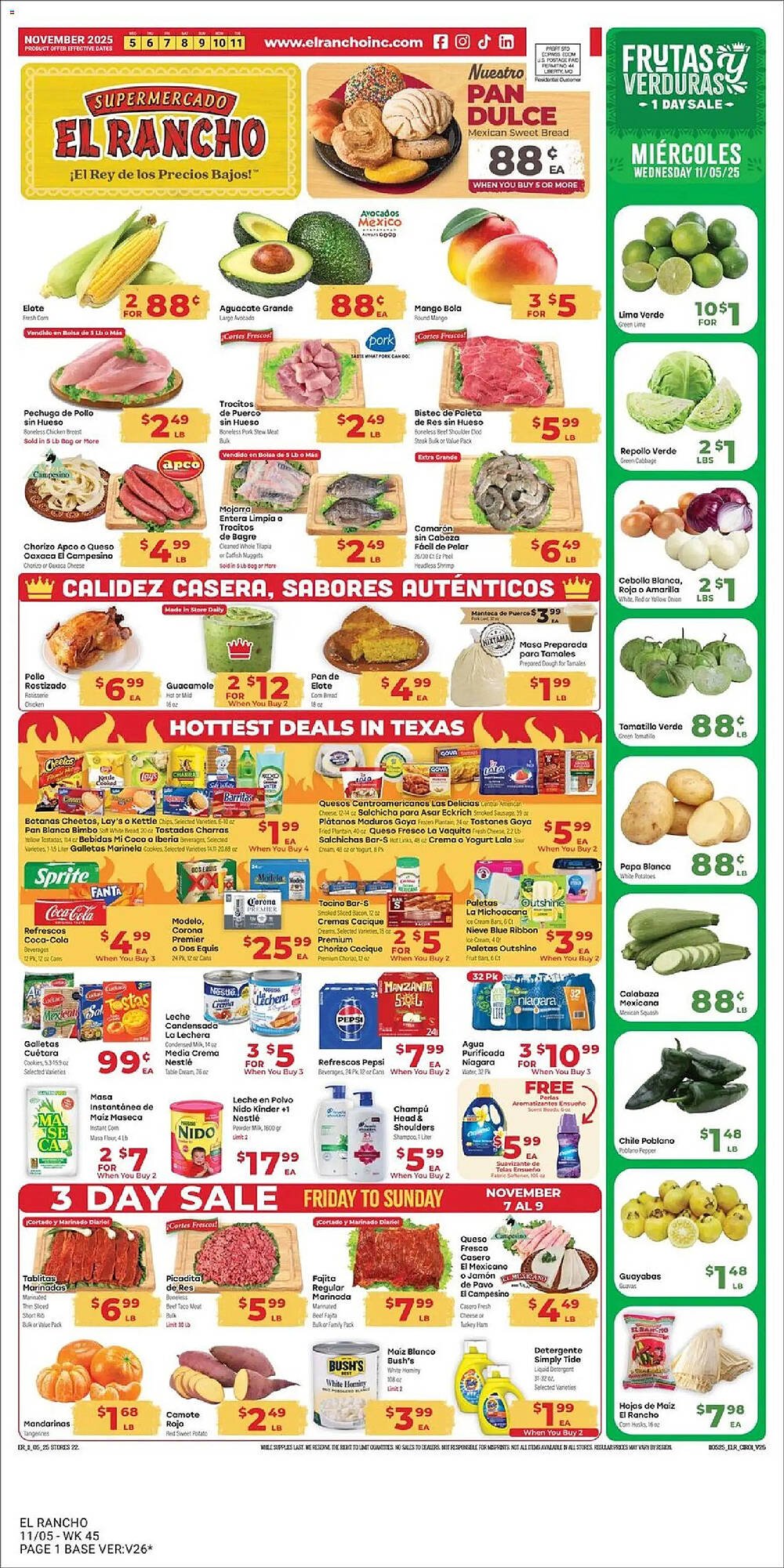 Supermercado El Rancho weekly ad (2025-11-05 - 2025-11-12) | 1