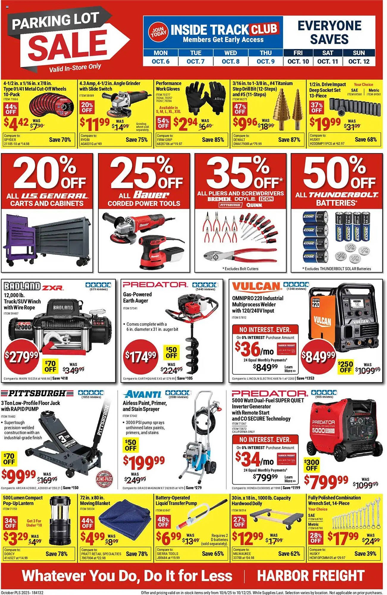Harbor Freight Tools weekly ad (2025-10-06 - 2025-10-12) | 1