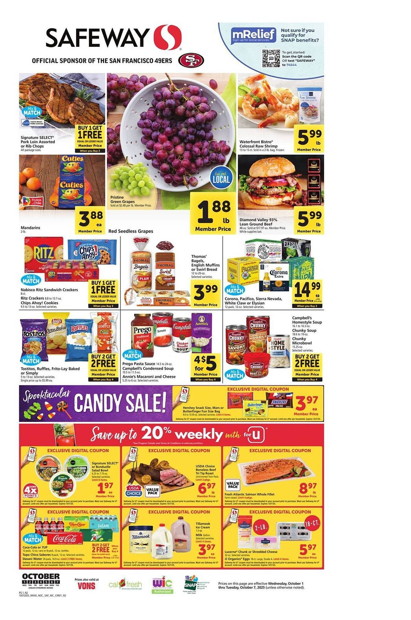 Vons weekly ad (2025-10-01 - 2025-10-07) | 1
