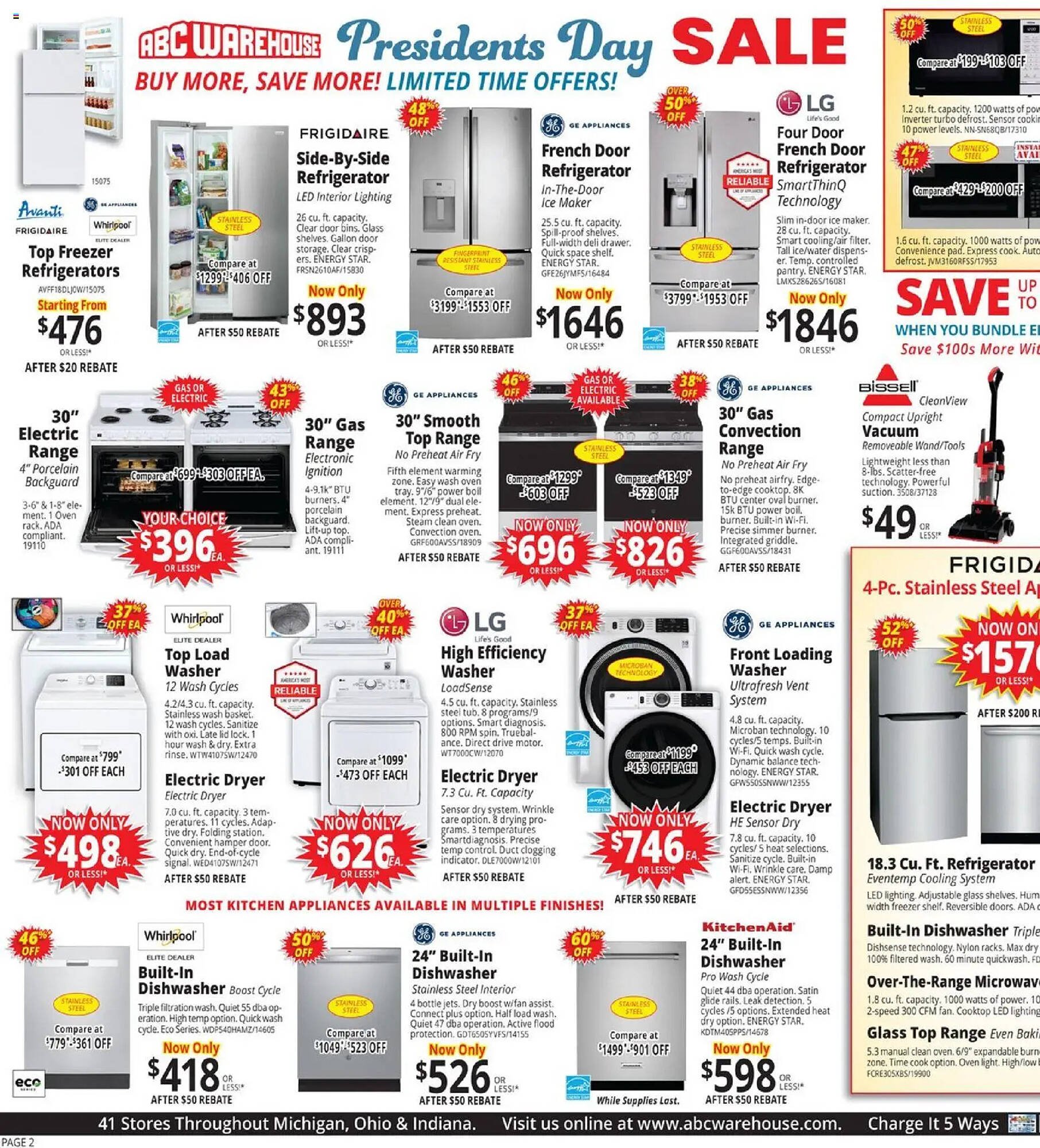ABC Warehouse weekly ad