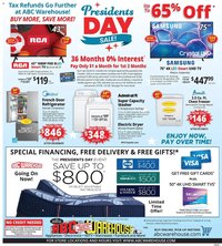 ABC Warehouse weekly ad