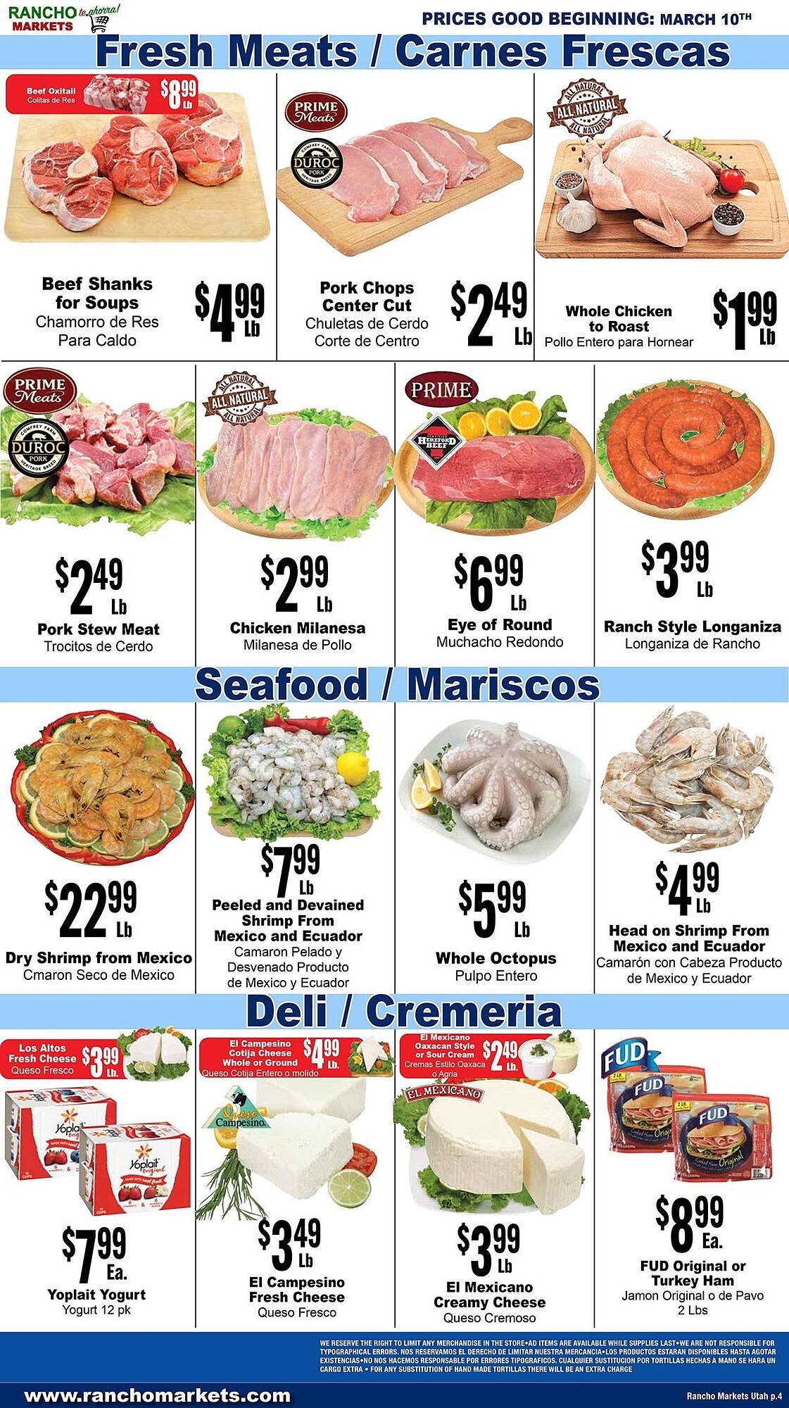 Rancho Markets weekly ad