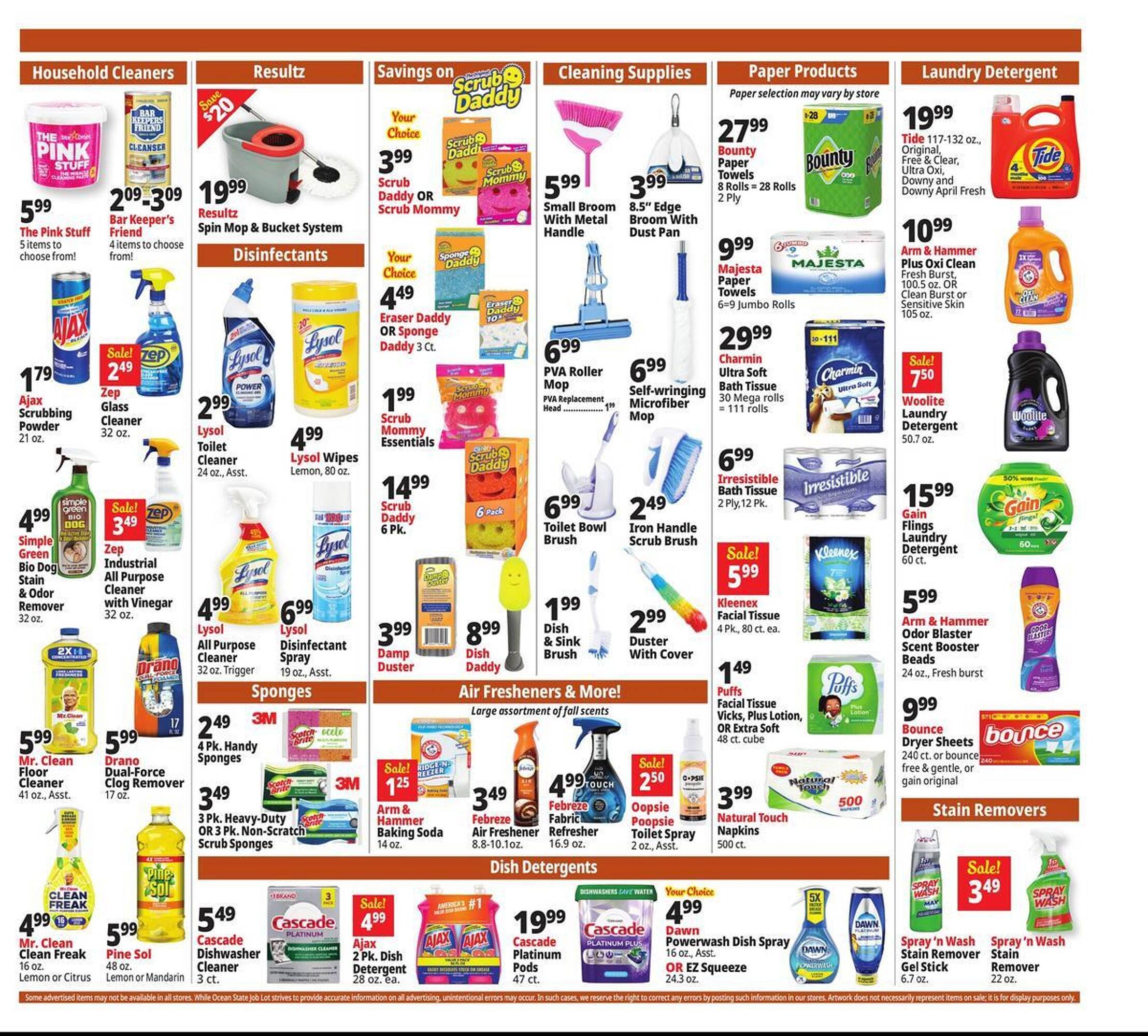 Ocean State Job Lot flyer