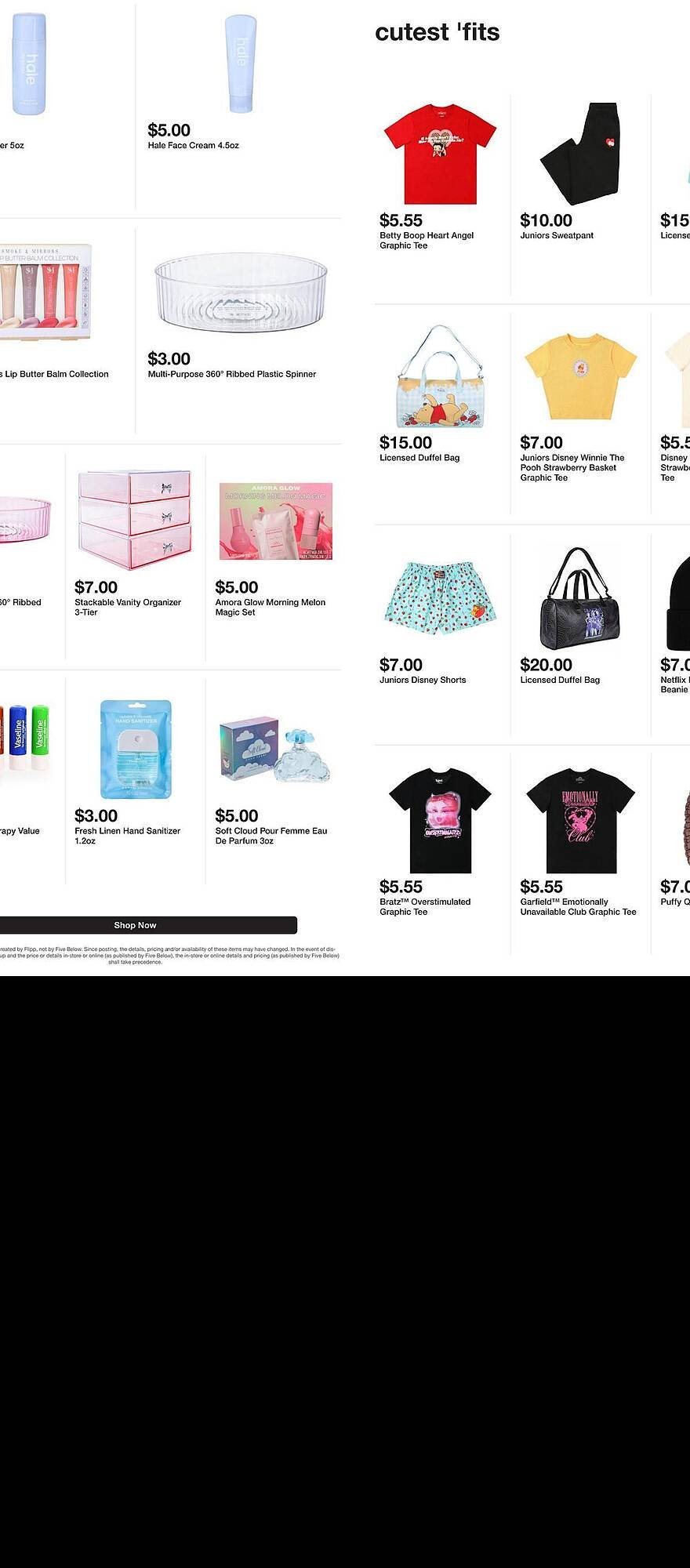 Five Below weekly ad