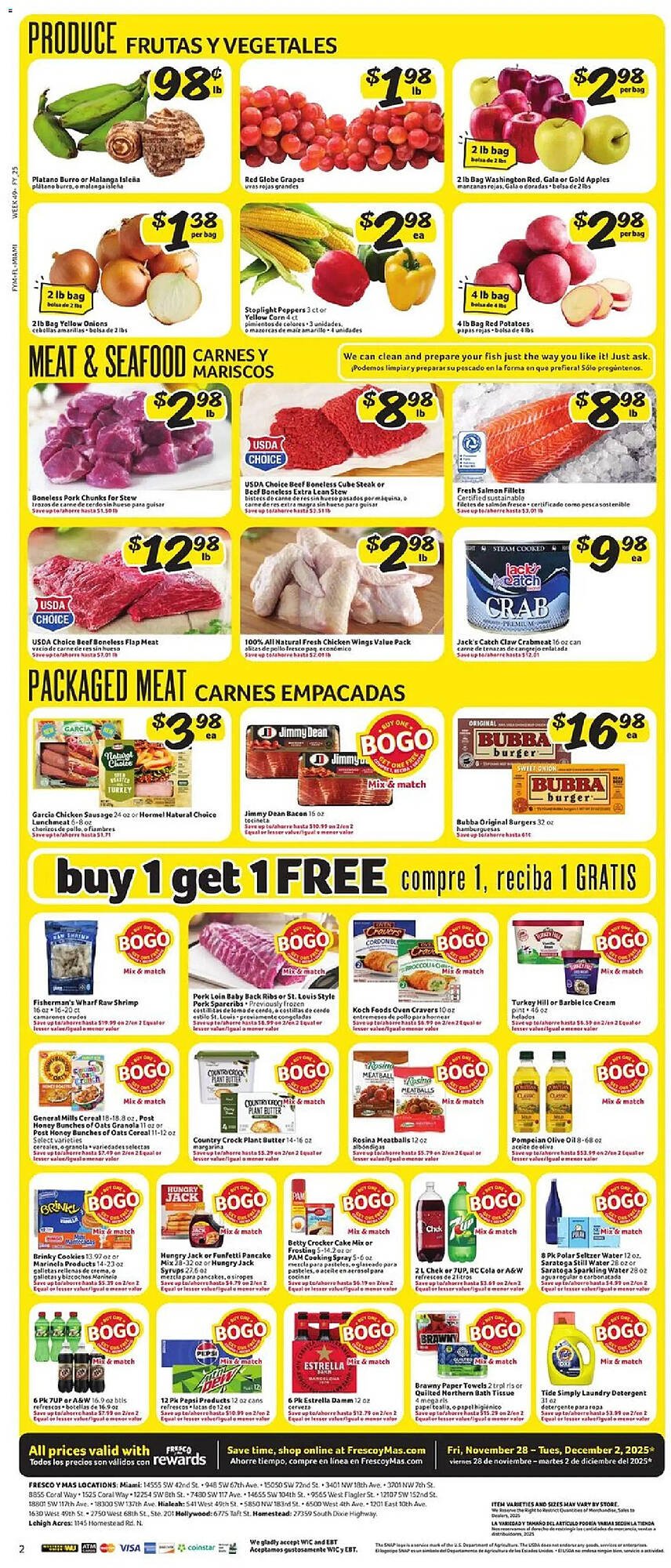 Fresco y Más weekly ad