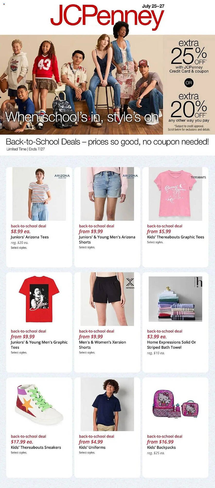 JC Penney Weekly Ad (2025-07-25 - 2025-07-28) | 1