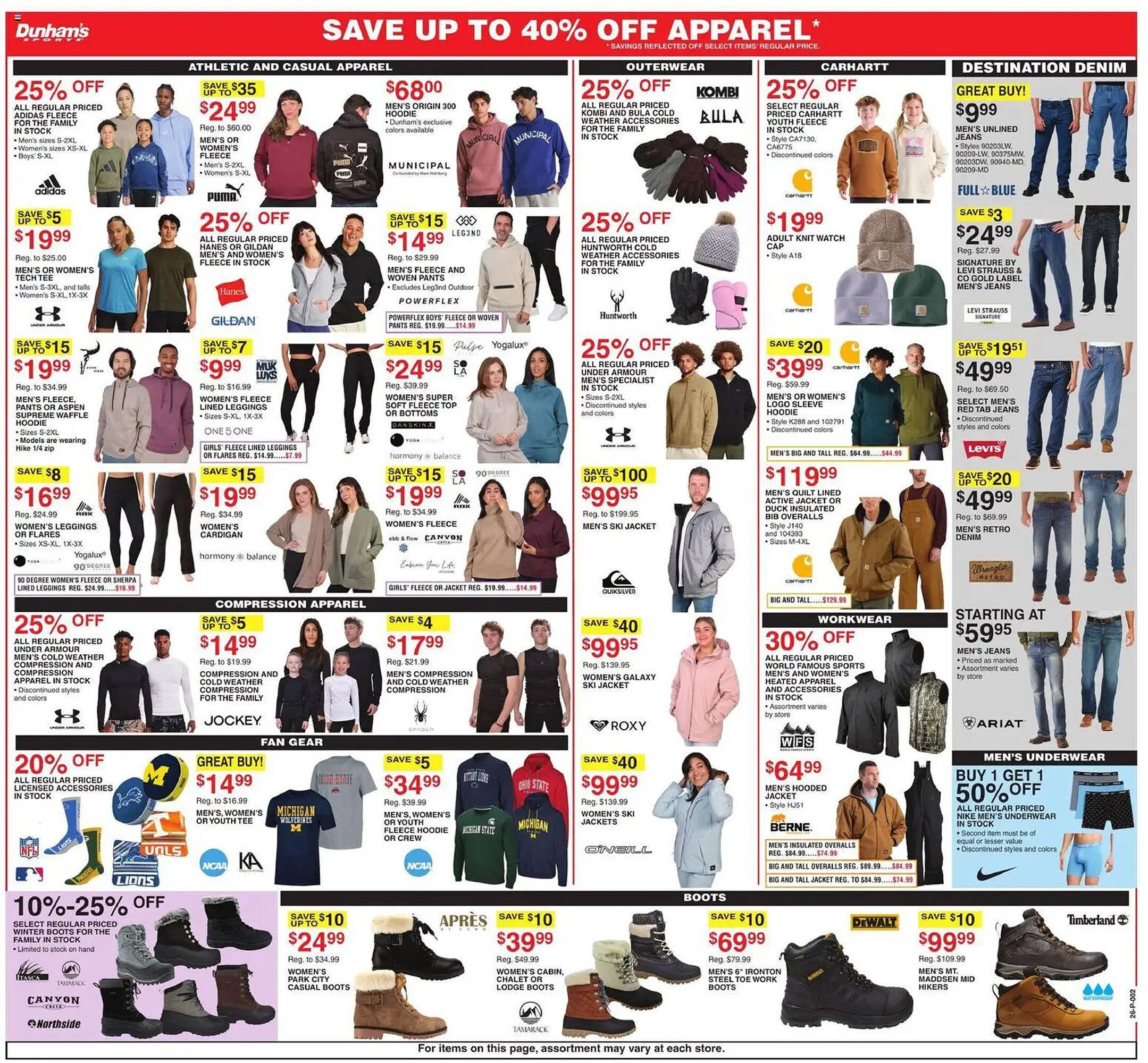 Dunham's Sports weekly ad