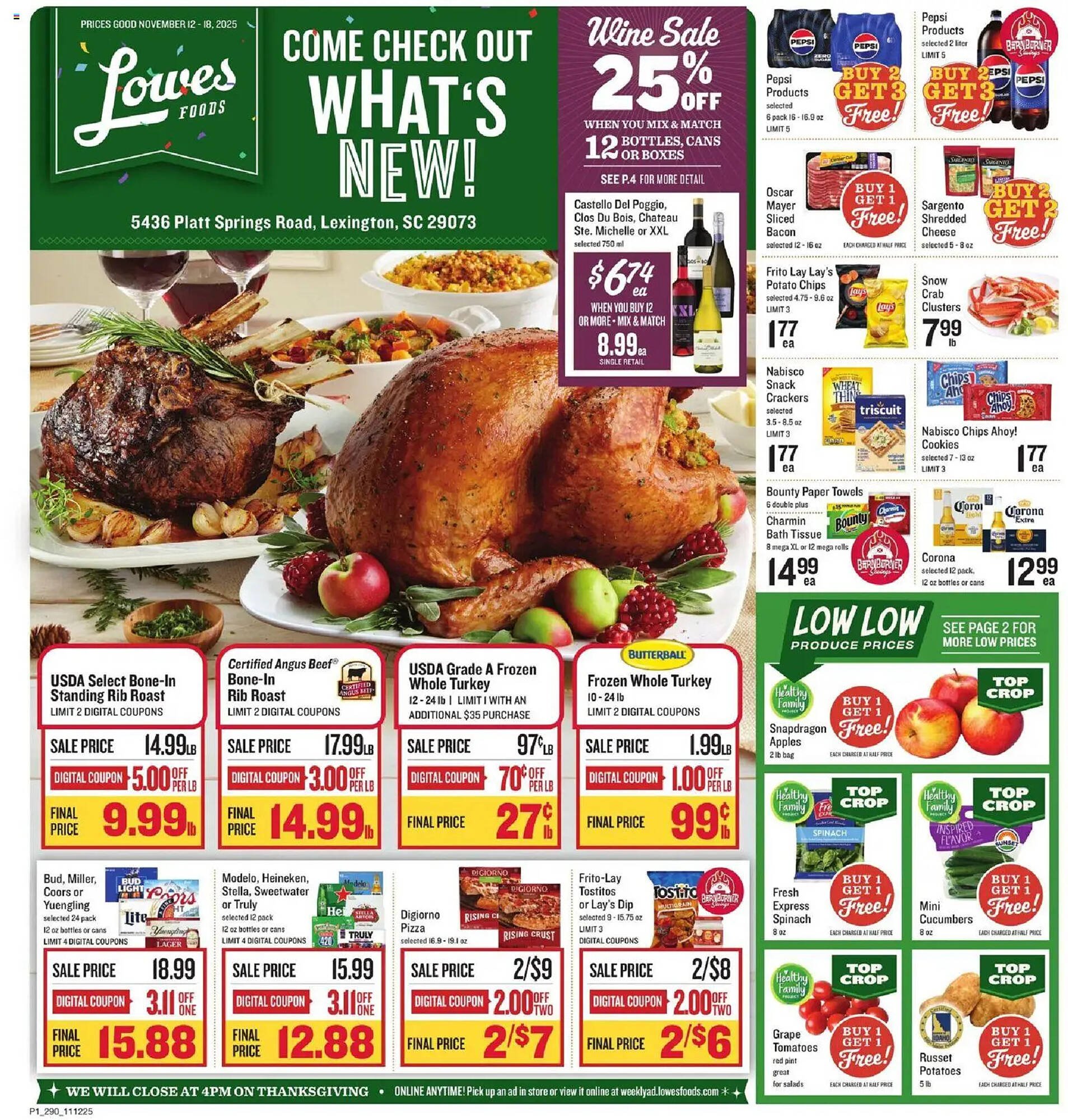 Lowes Foods weekly ad (2025-11-12 - 2025-11-19) | 2