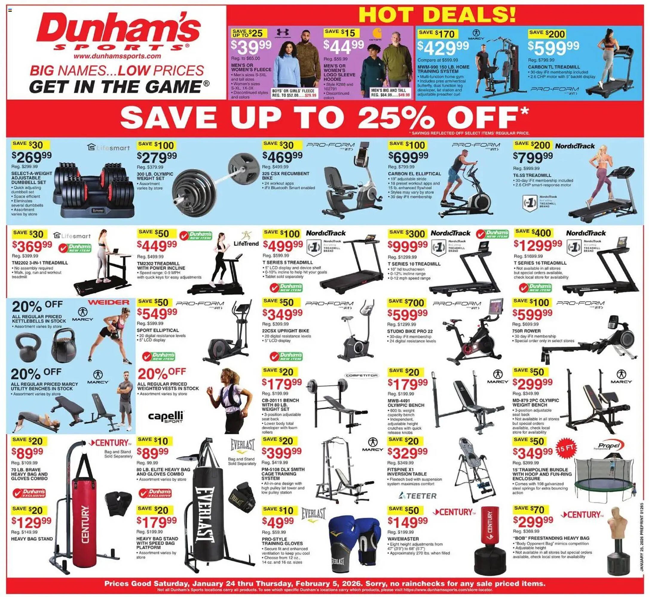 Dunham's Sports weekly ad