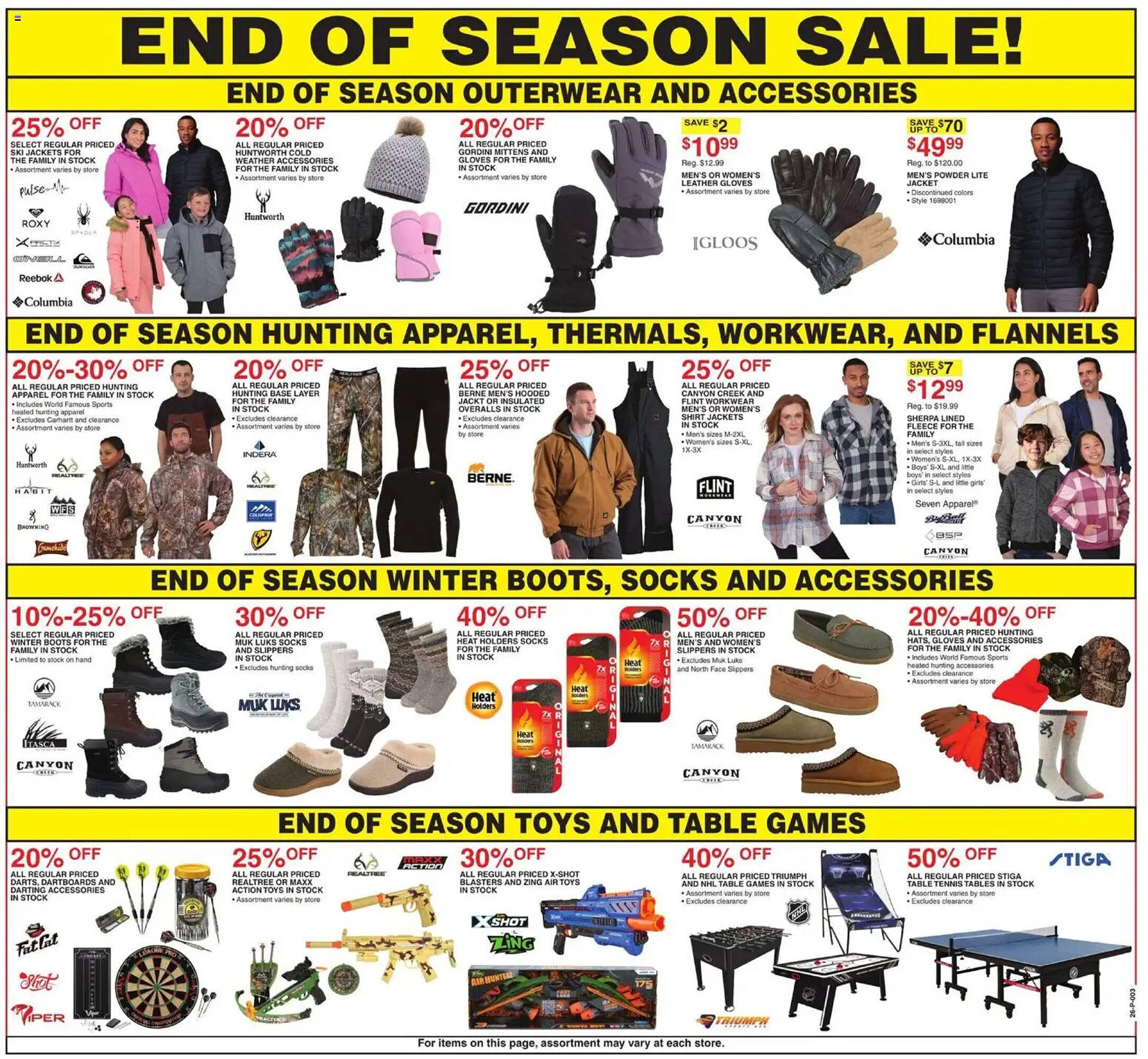 Dunham's Sports weekly ad