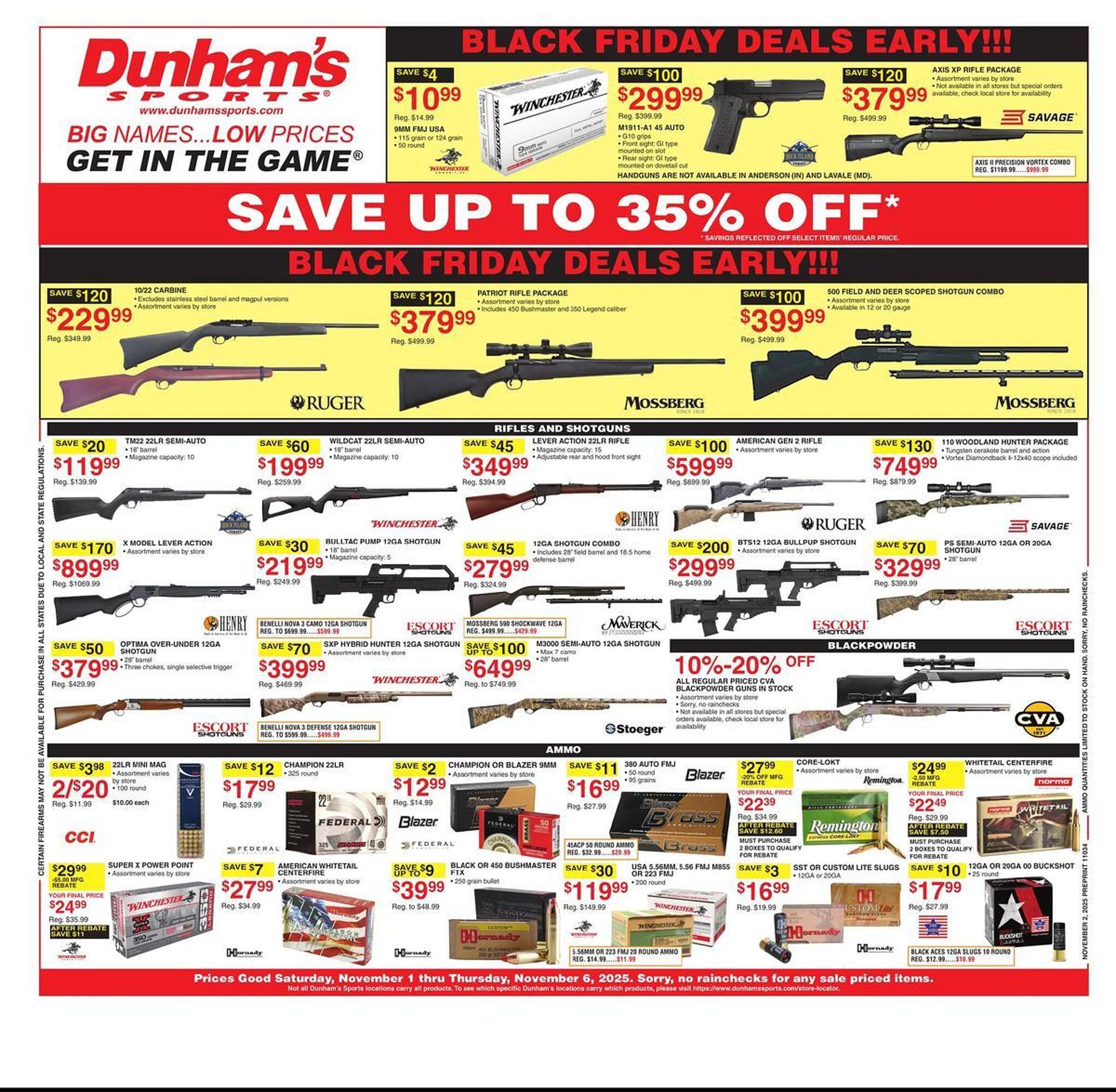 Dunham&#039;s Sports weekly ad (2025-11-01 - 2025-11-06) | 2