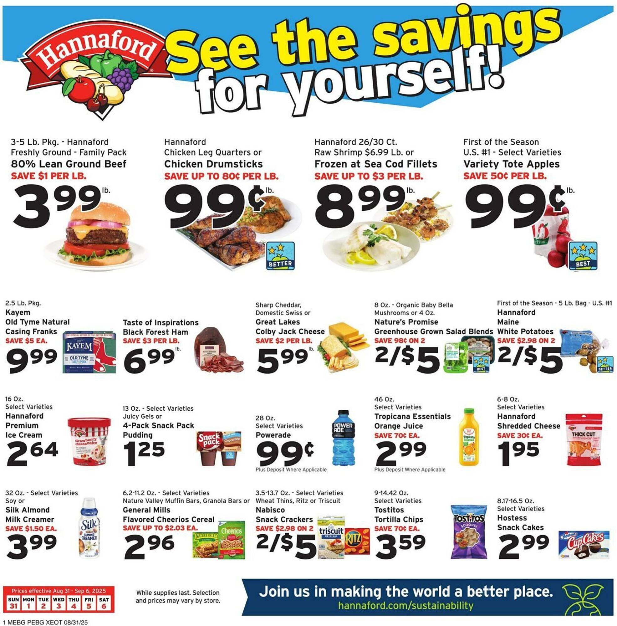 Hannaford Weekly Ad (2025-08-31 - 2025-09-06) | 1