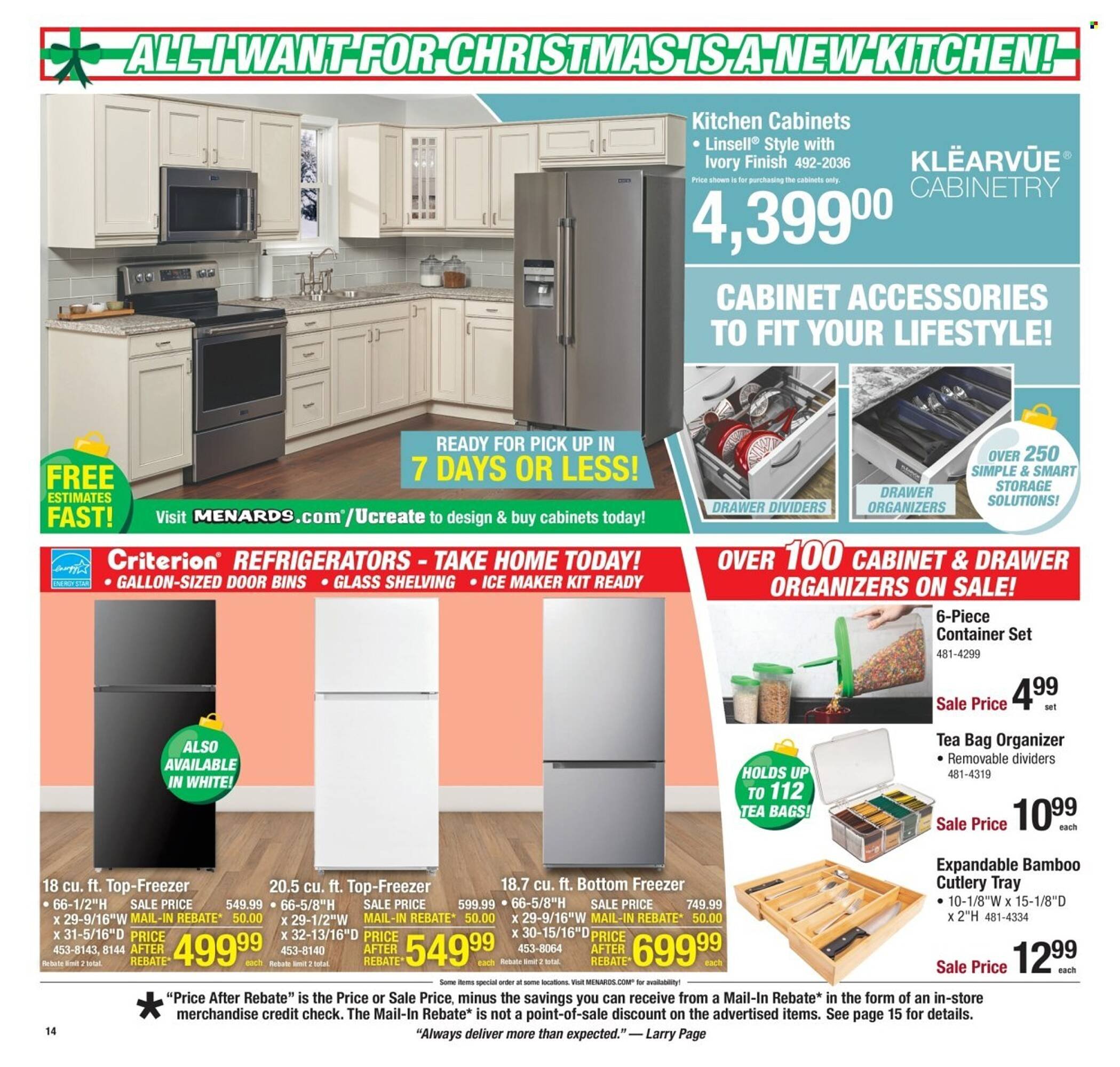 Menards weekly ad