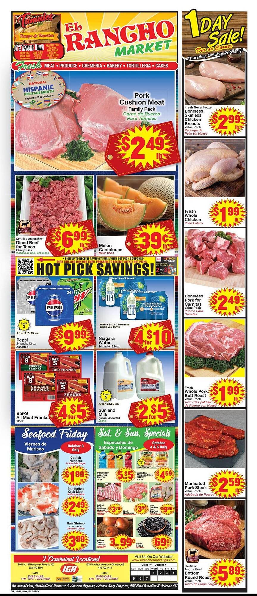 Supermercado El Rancho weekly ad (2025-10-01 - 2025-10-07) | 1