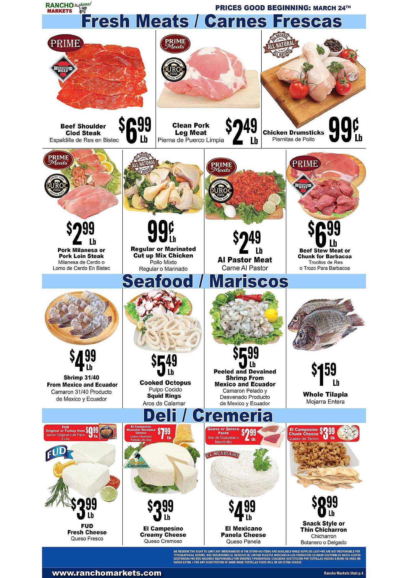 Rancho Markets weekly ad