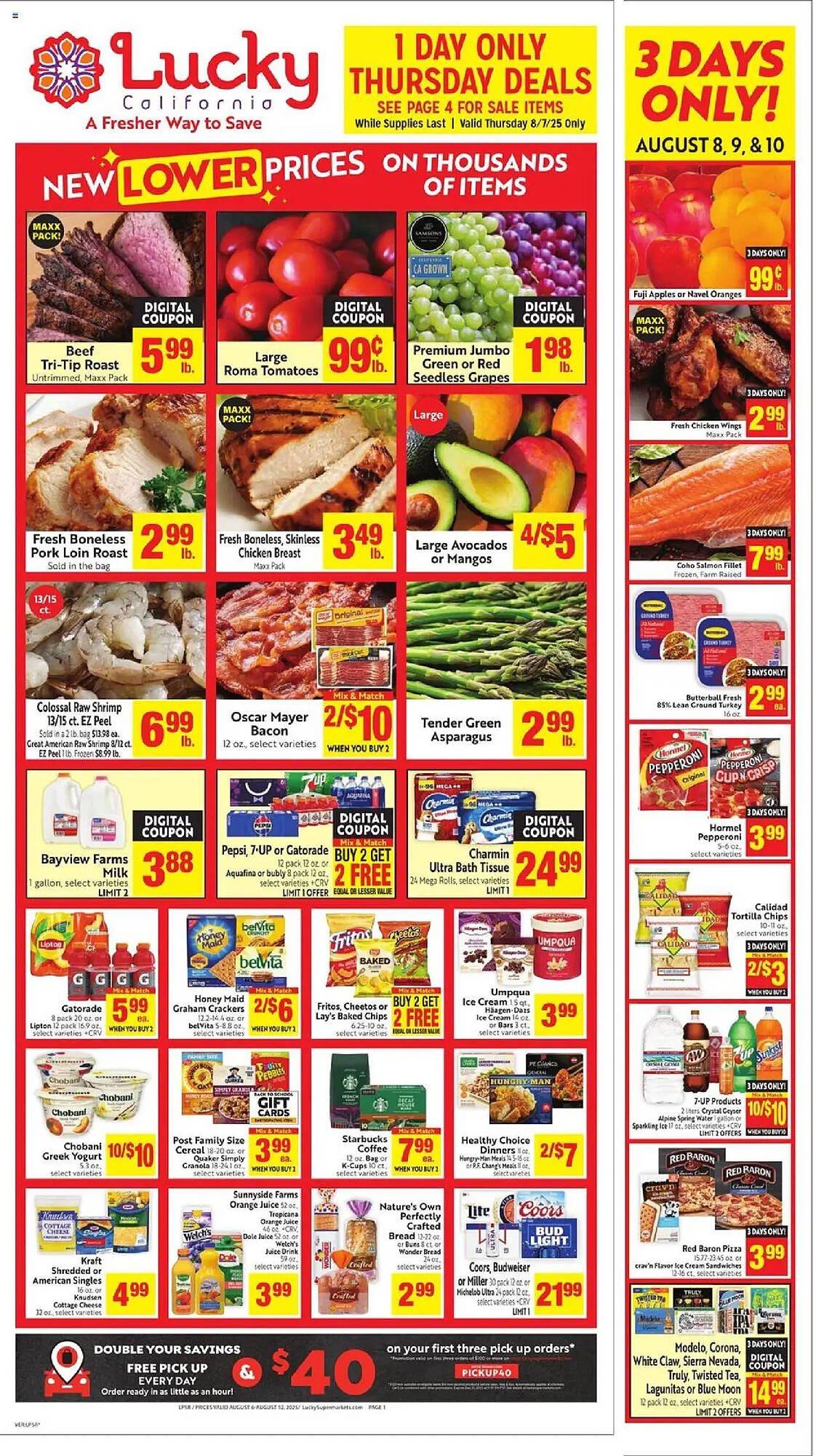Lucky Supermarkets Weekly Ad (2025-08-06 - 2025-08-13) | 1