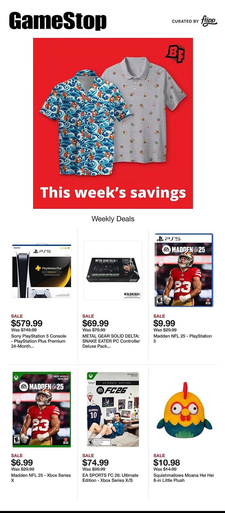 Game Stop weekly ad