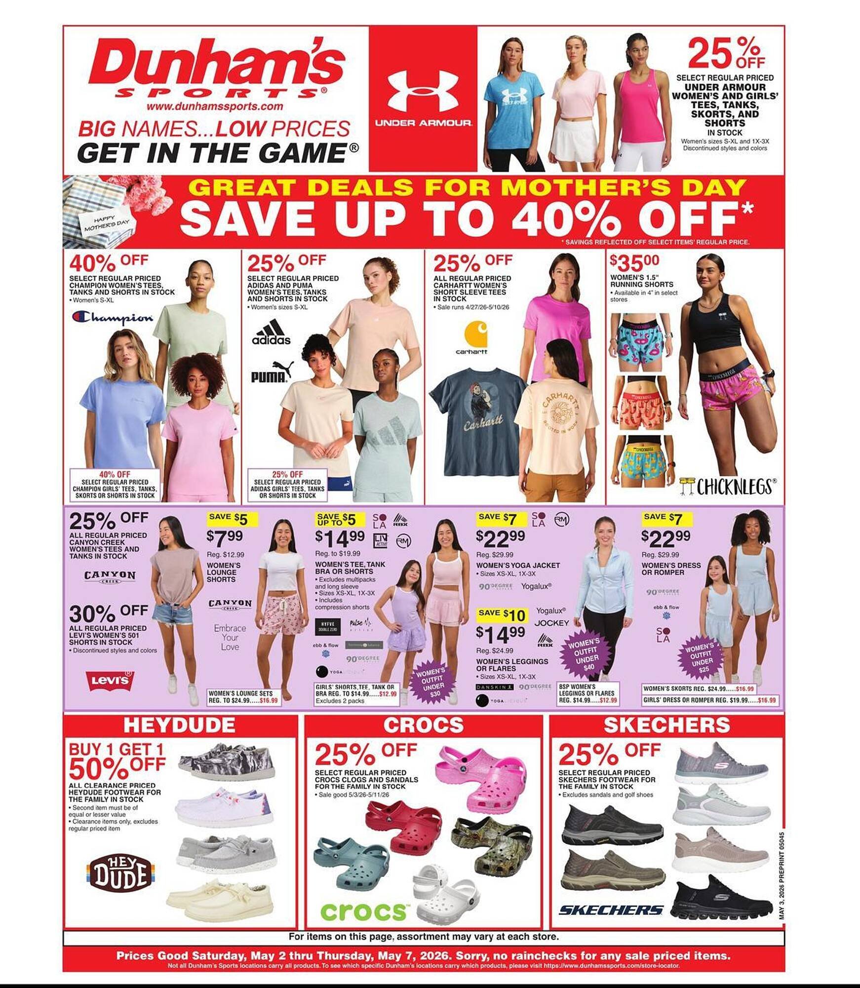 Dunham's Sports weekly ad